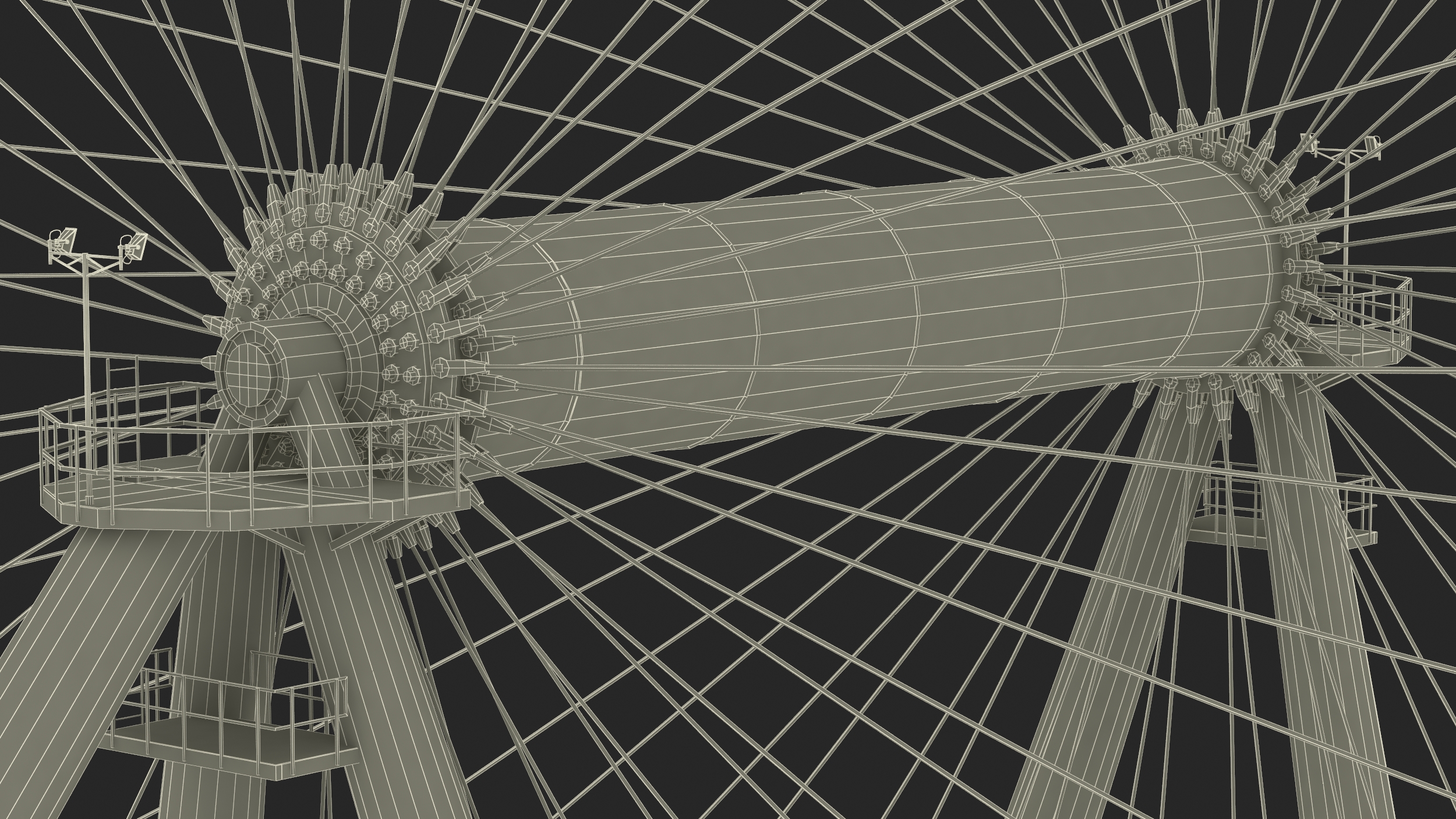 High Roller Ferris Wheel 3D model