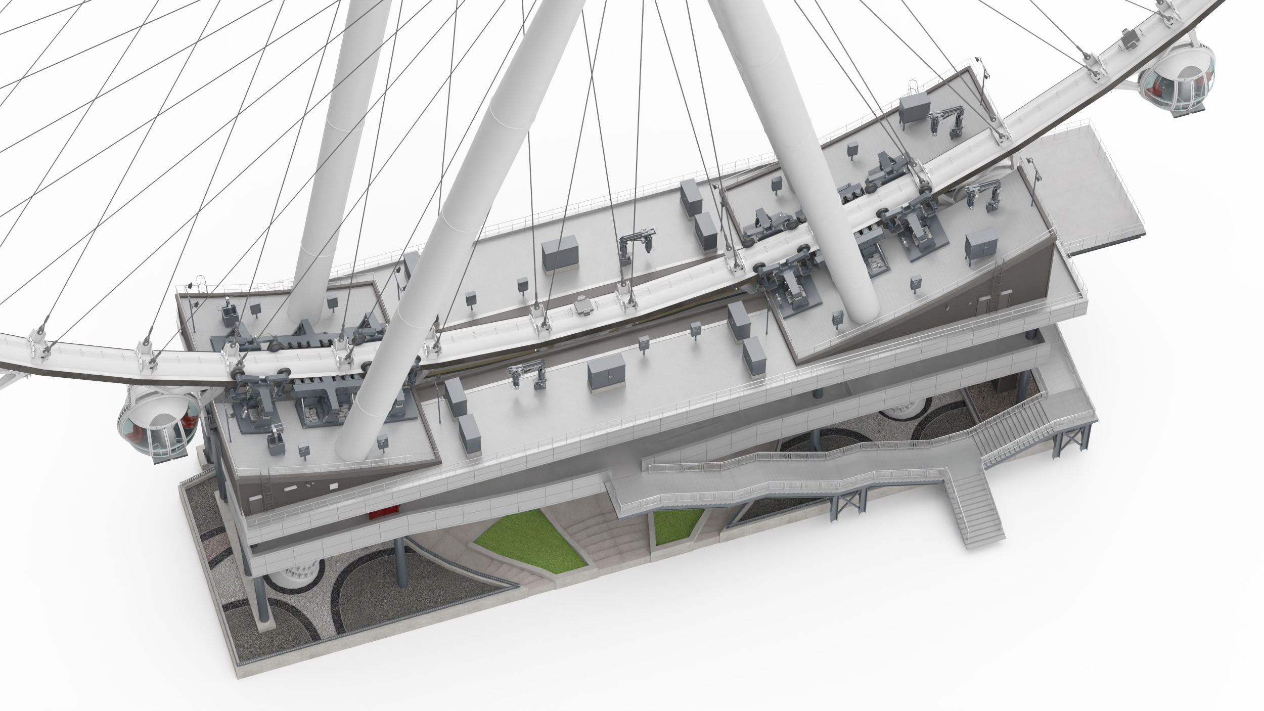 High Roller Ferris Wheel 3D model