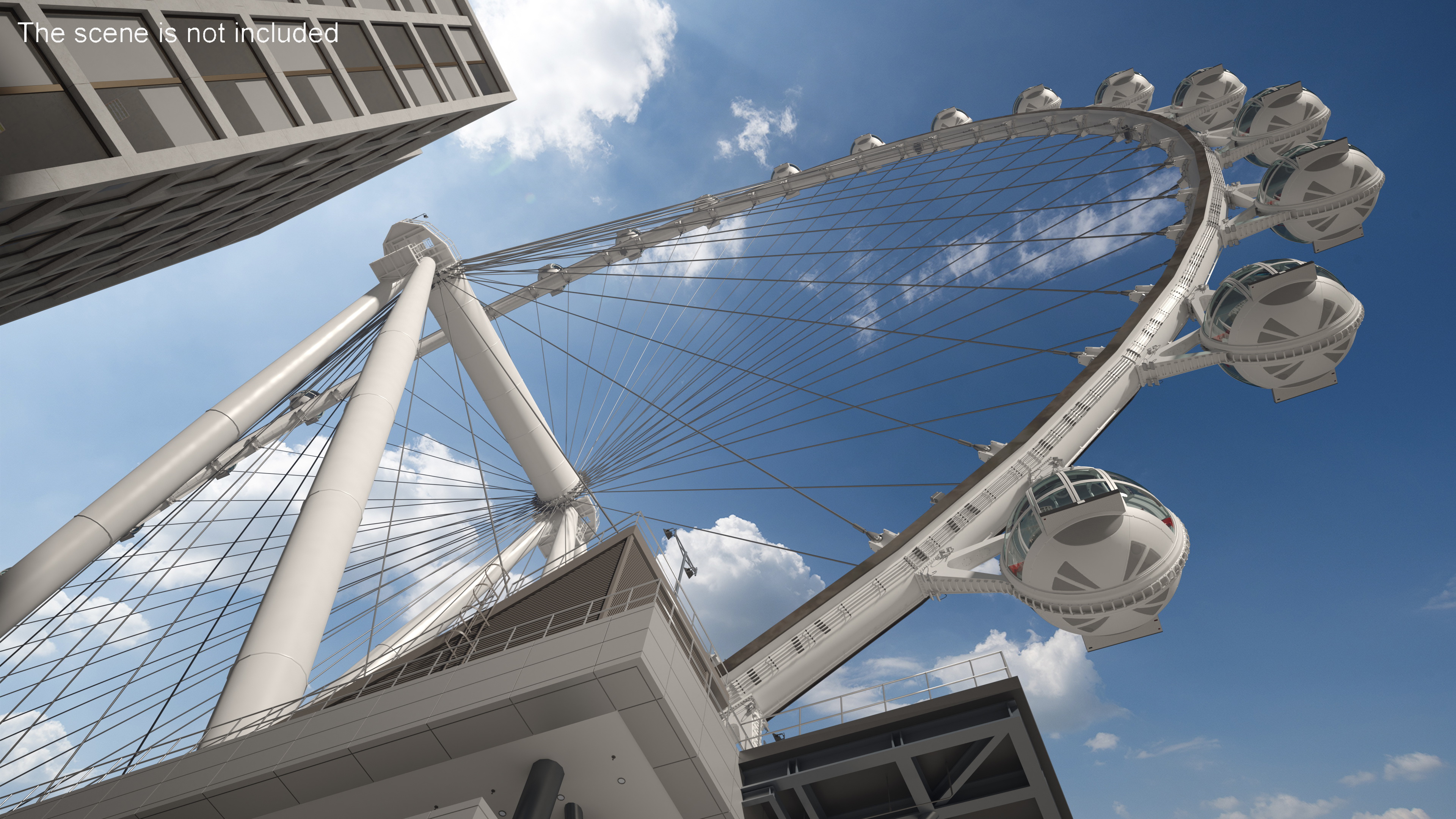 High Roller Ferris Wheel 3D model