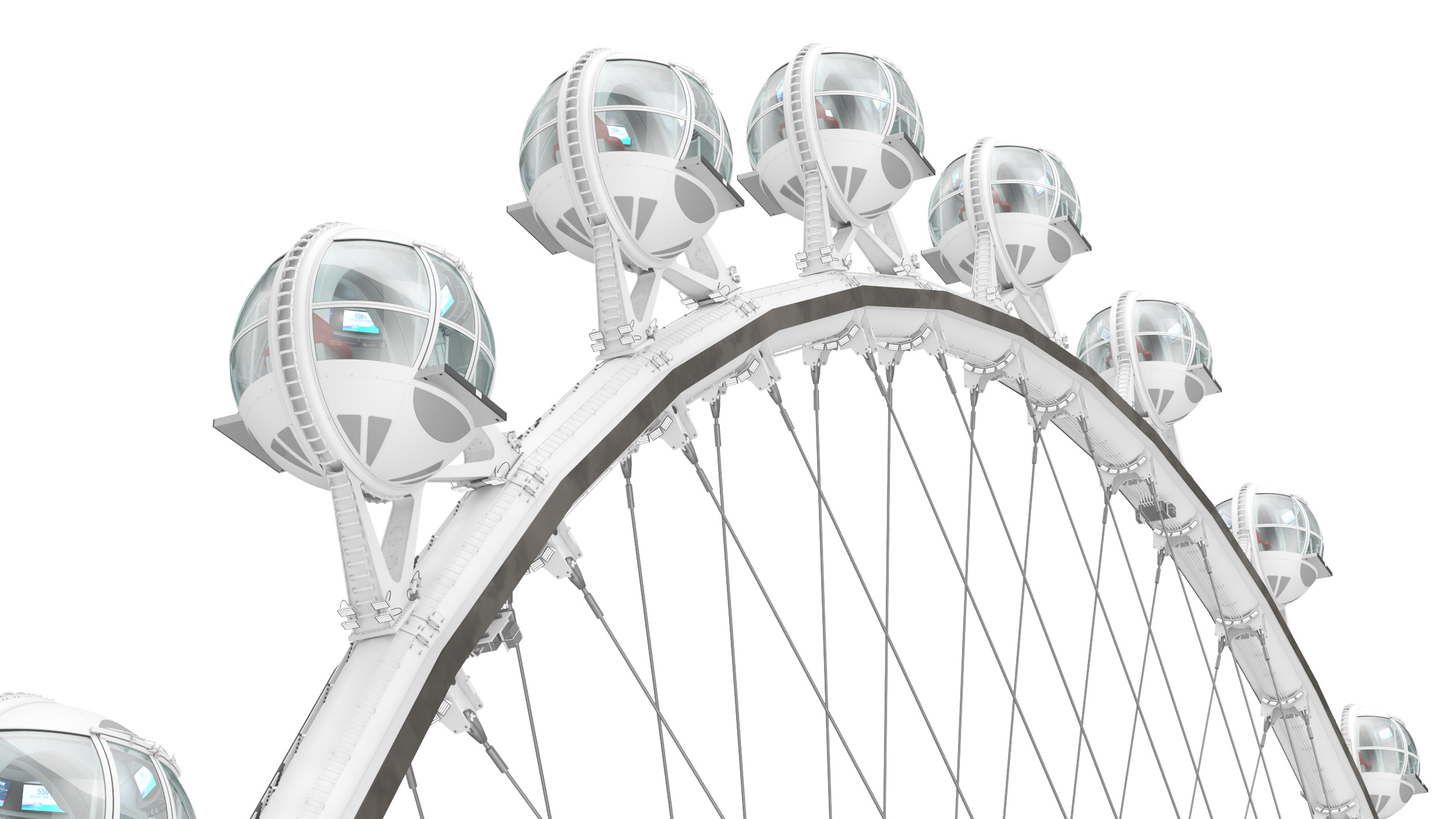 High Roller Ferris Wheel 3D model