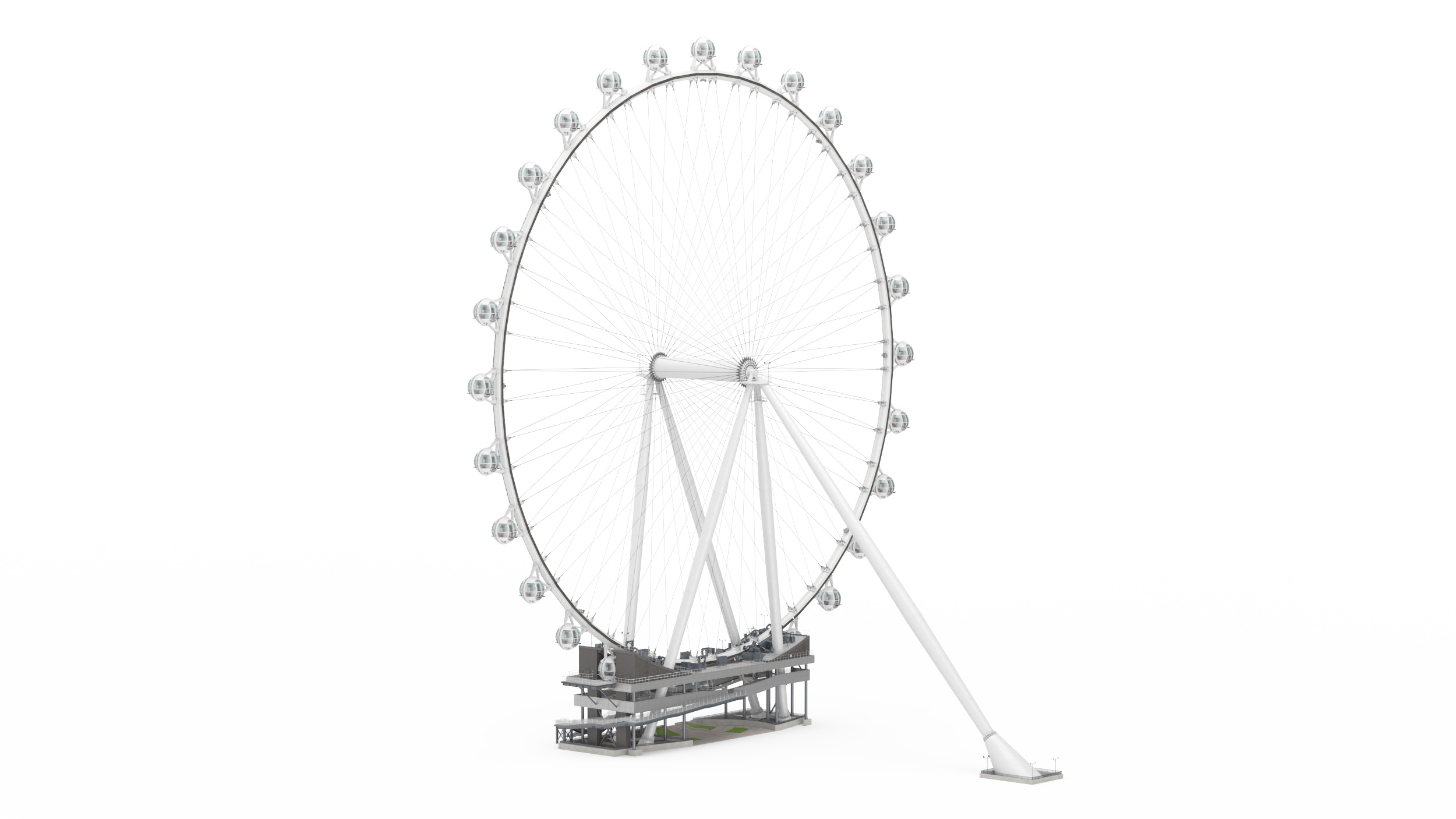 High Roller Ferris Wheel 3D model