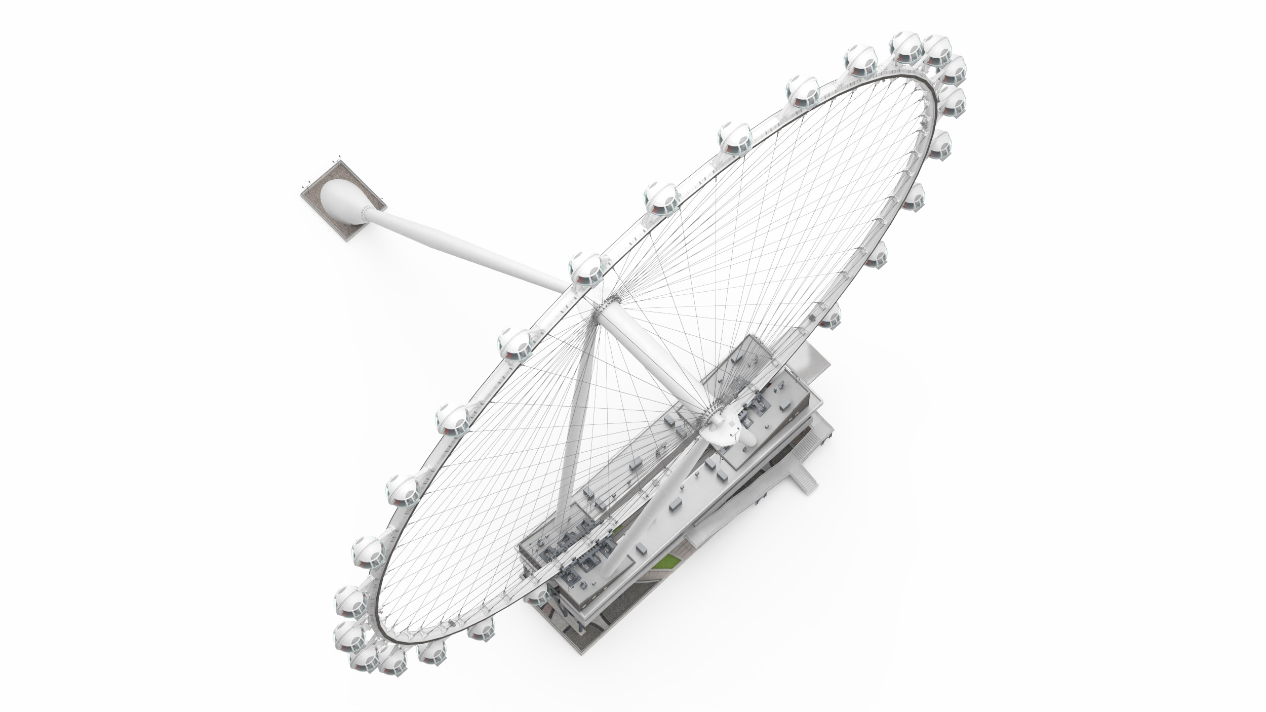 High Roller Ferris Wheel 3D model