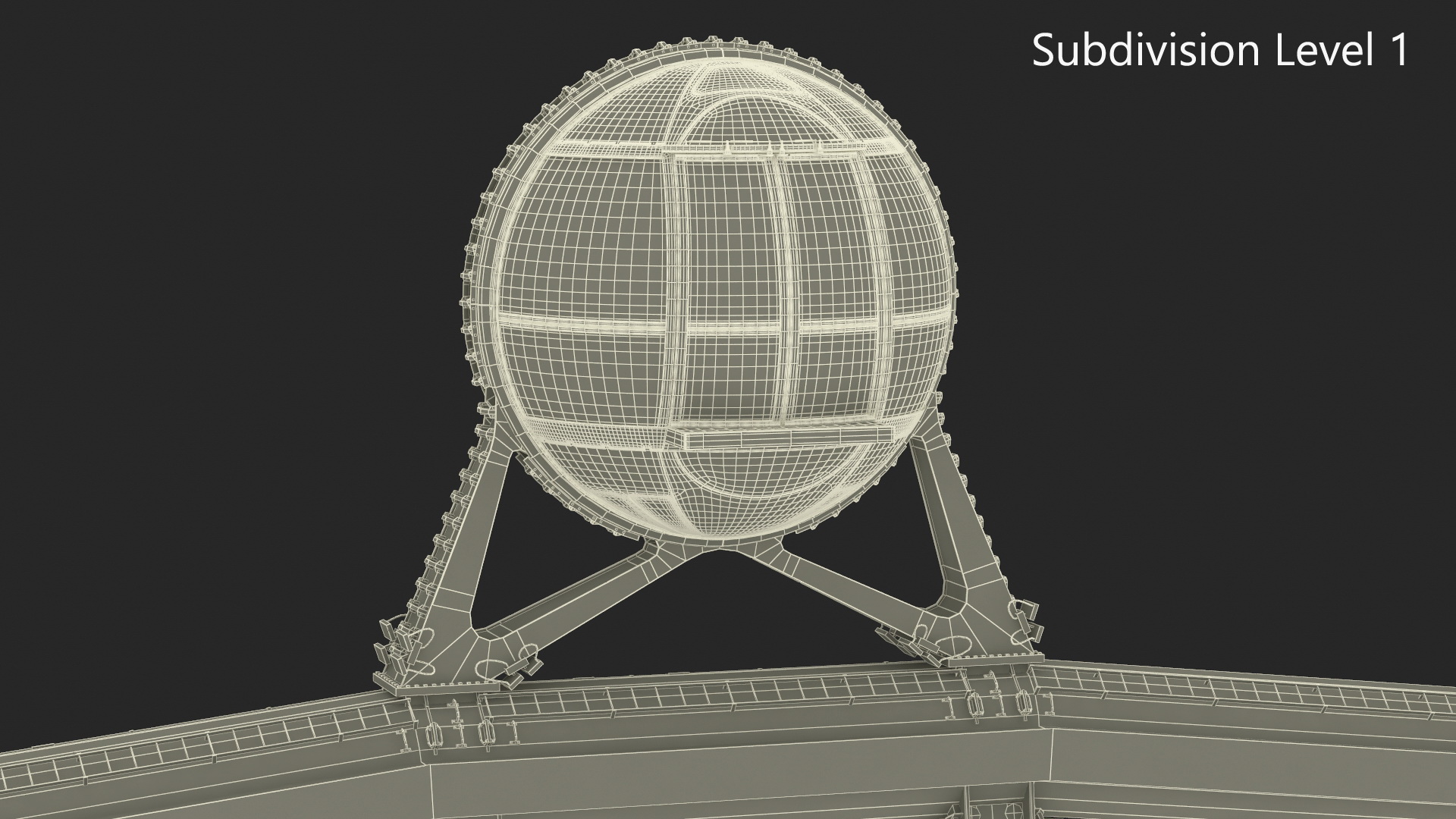 High Roller Ferris Wheel 3D model