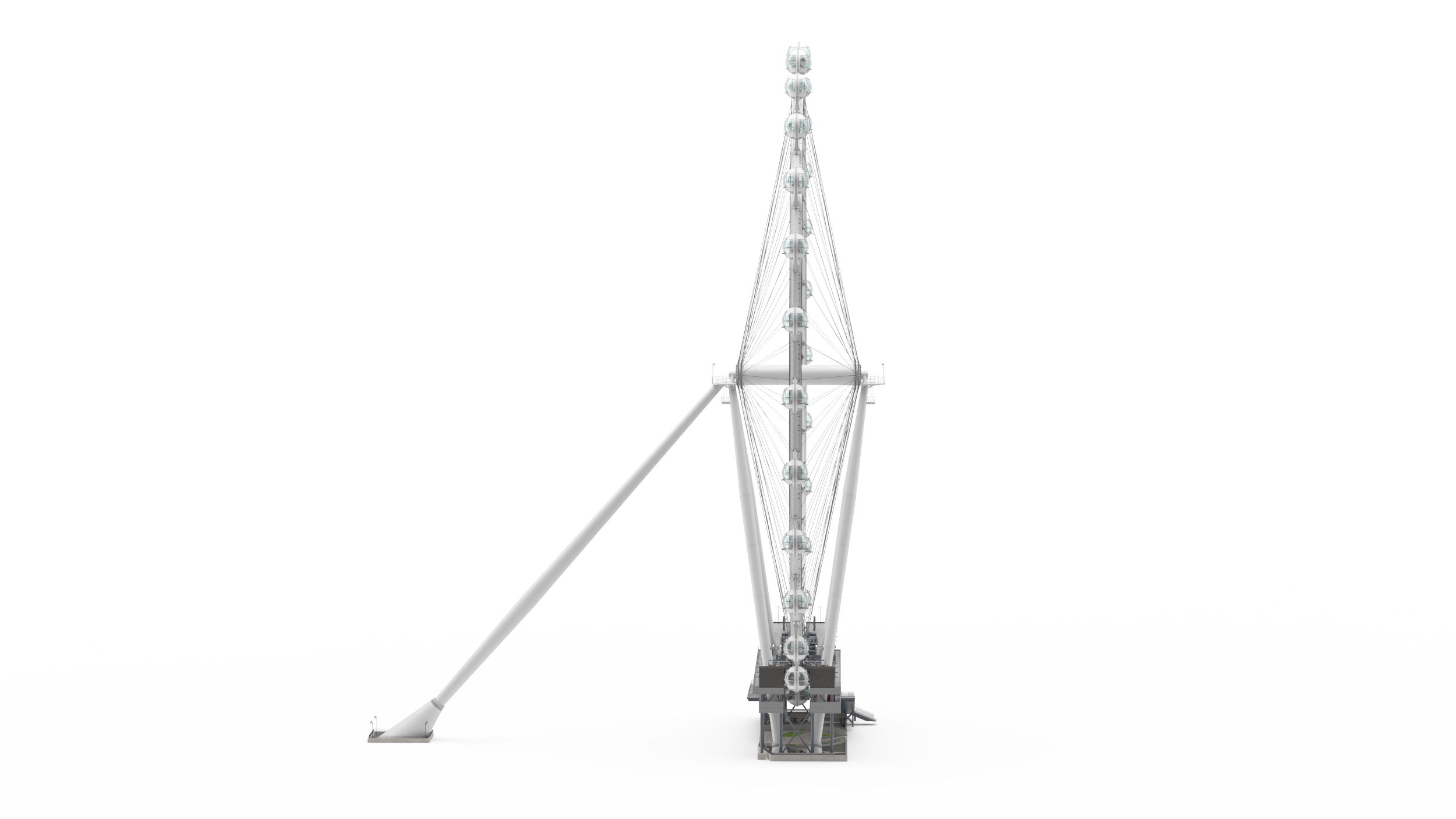 High Roller Ferris Wheel 3D model