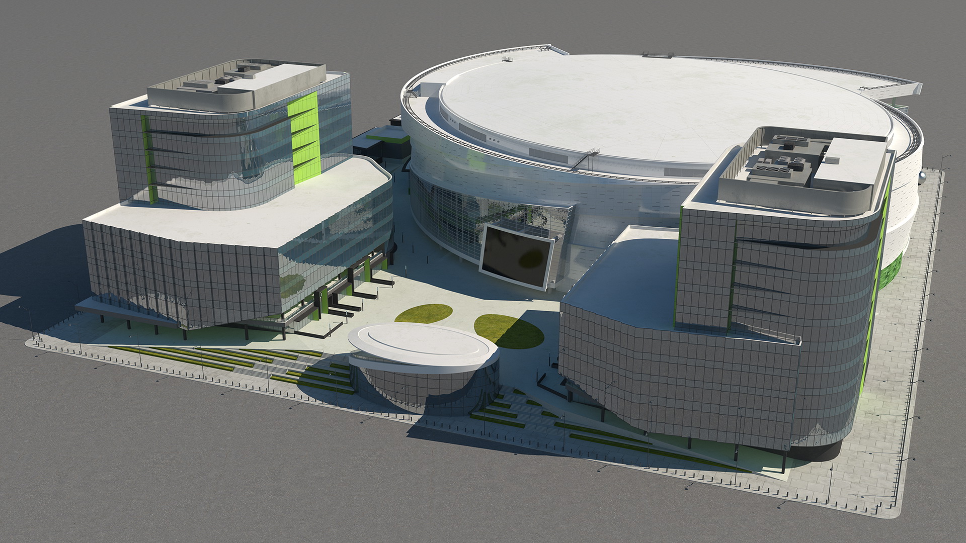 3D Stadium Arena with Park model