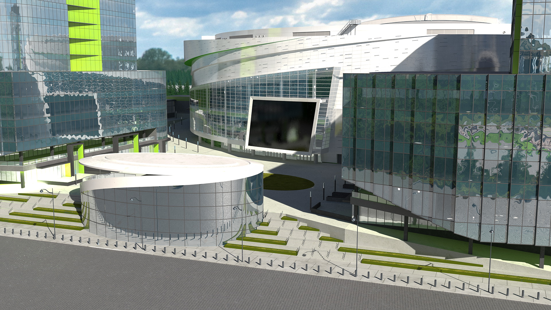 3D Stadium Arena with Park model