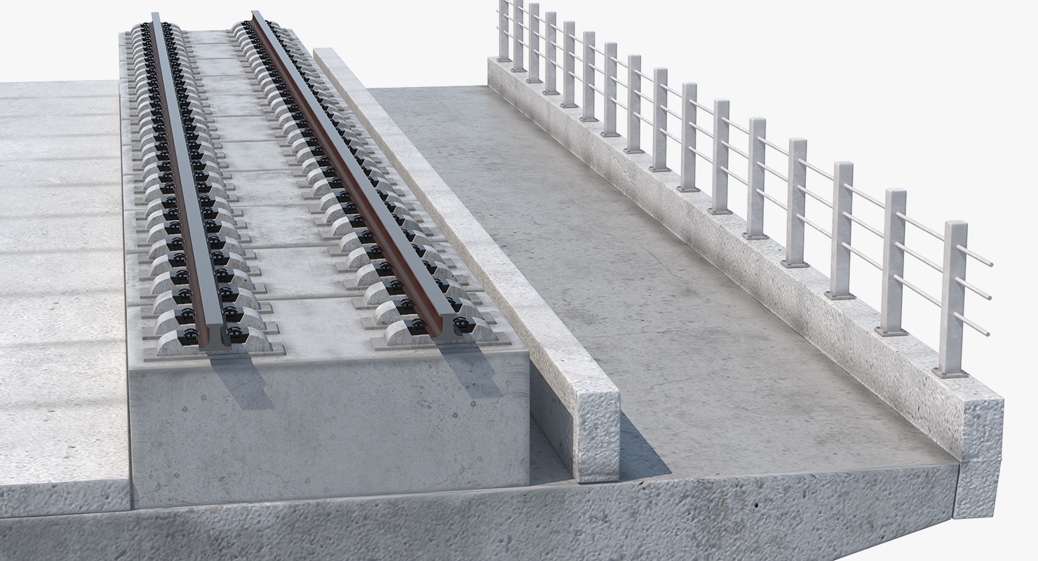 Rail Bridge Section 3D model