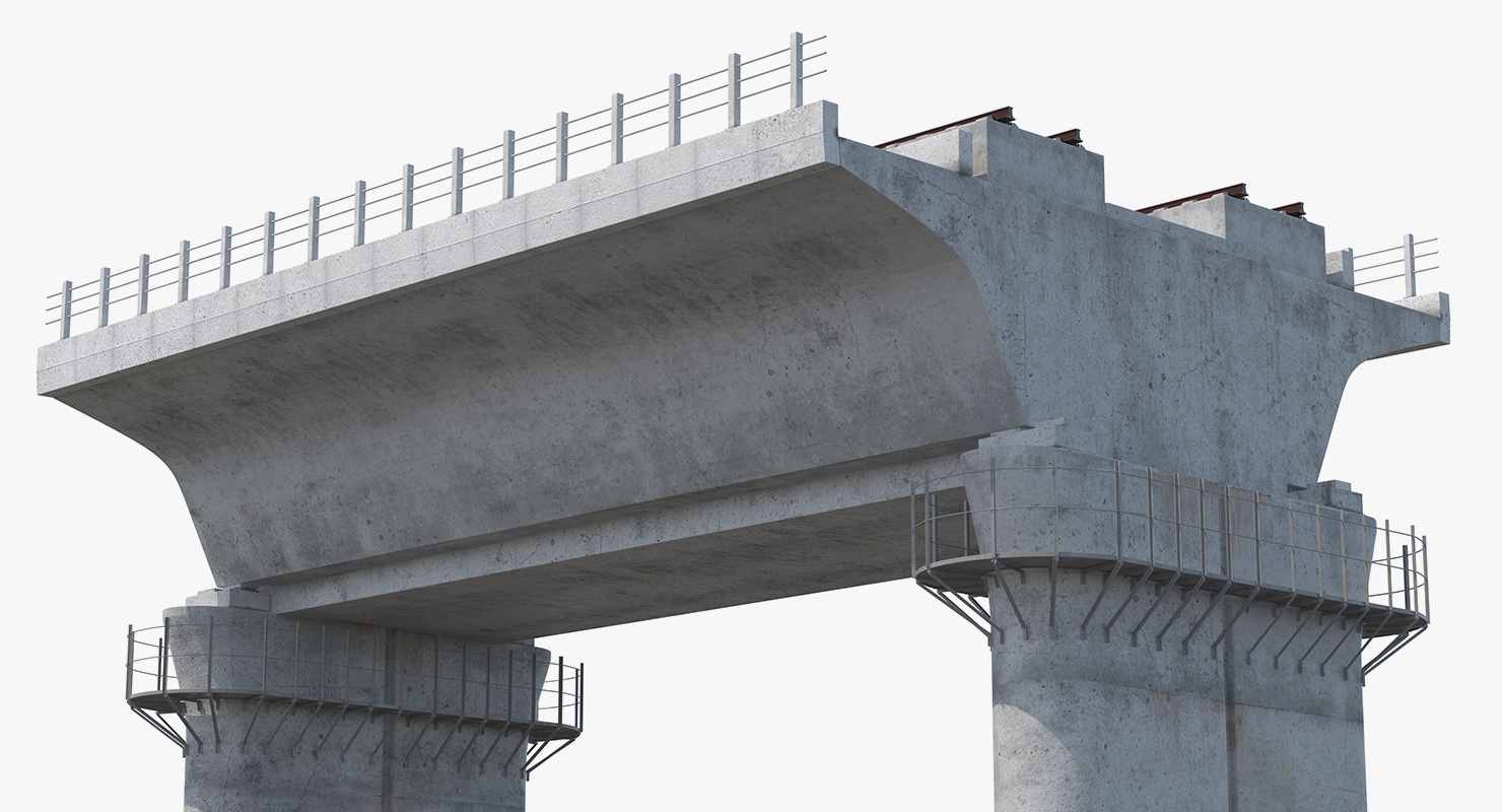 Rail Bridge Section 3D model