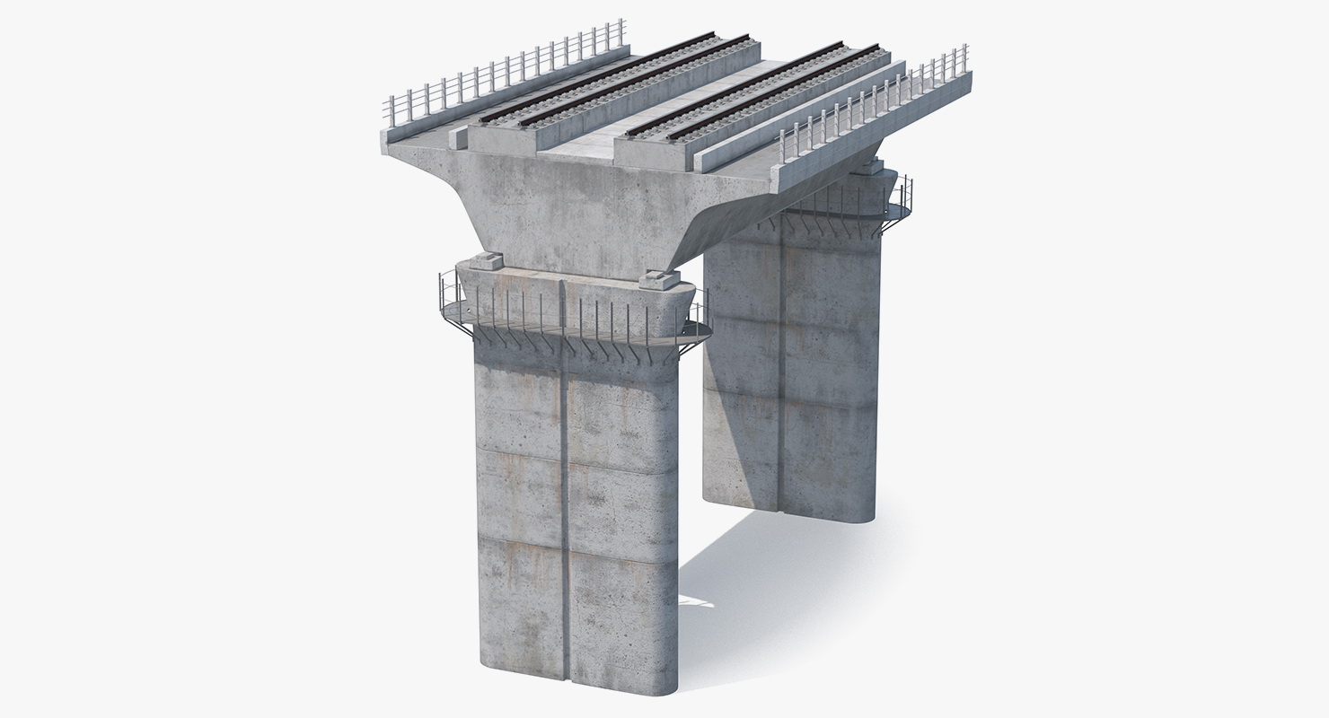 Rail Bridge Section 3D model