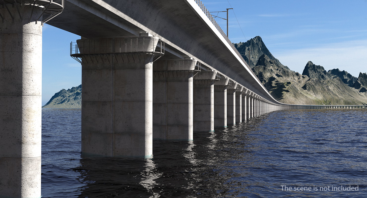 Rail Bridge Section 3D model