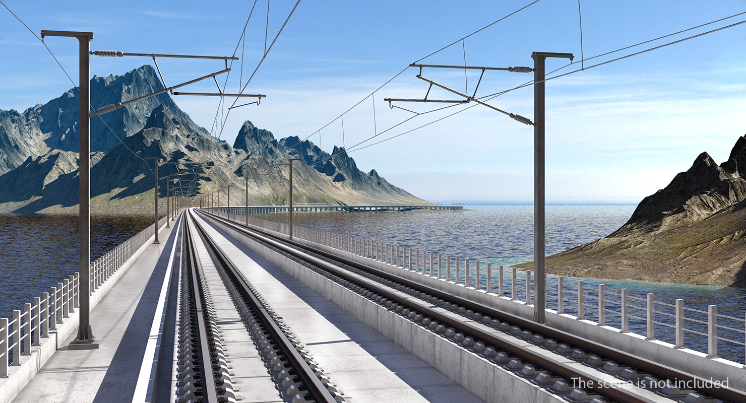 Rail Bridge Section 3D model