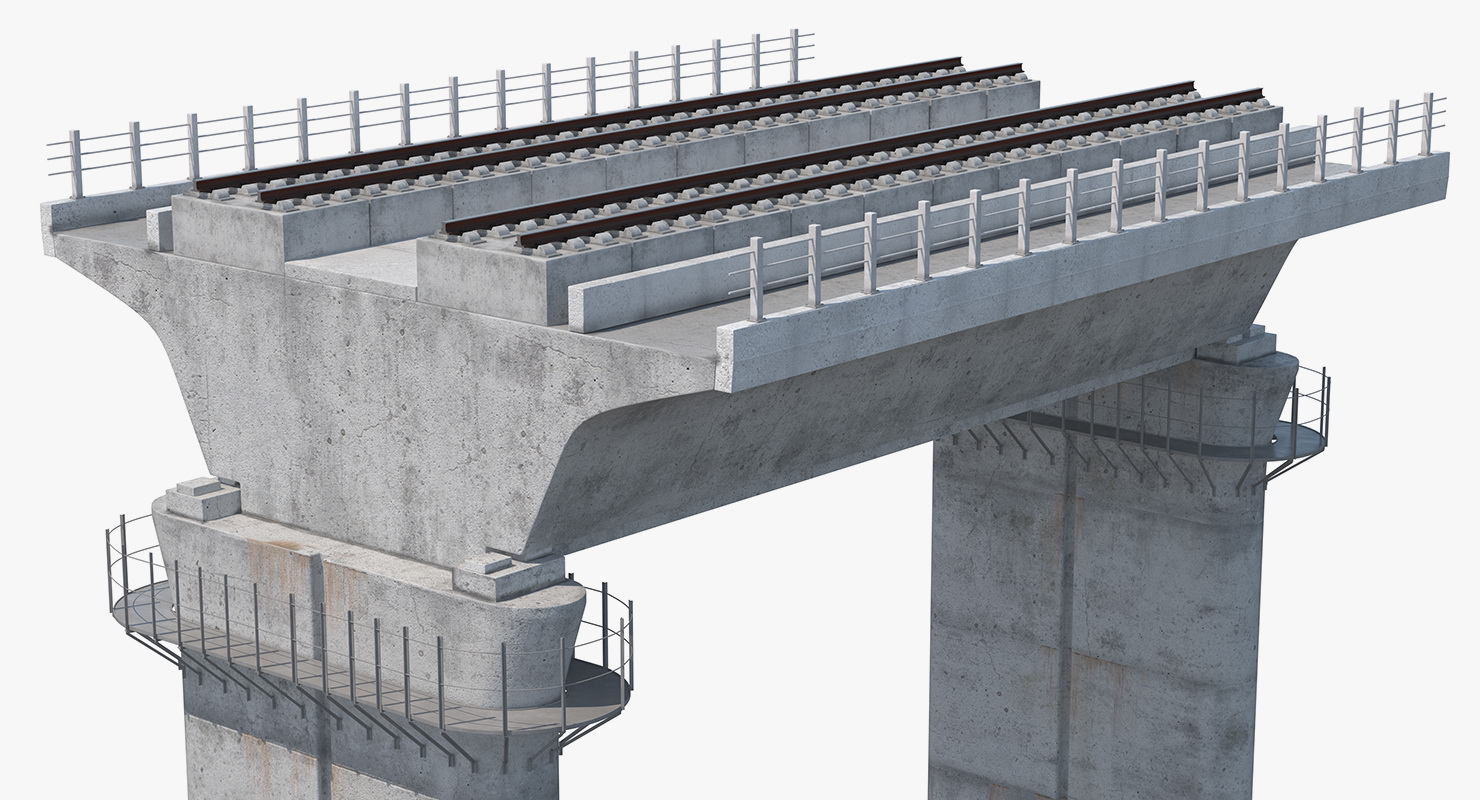 Rail Bridge Section 3D model