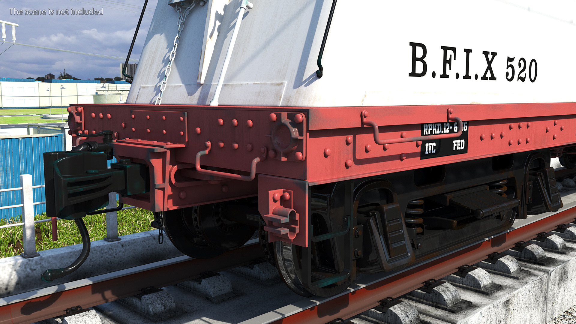 Milk Tank Railroad Car 3D