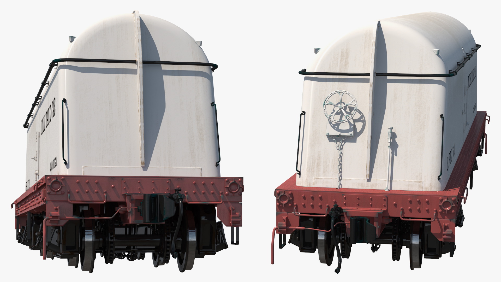 Milk Tank Railroad Car 3D
