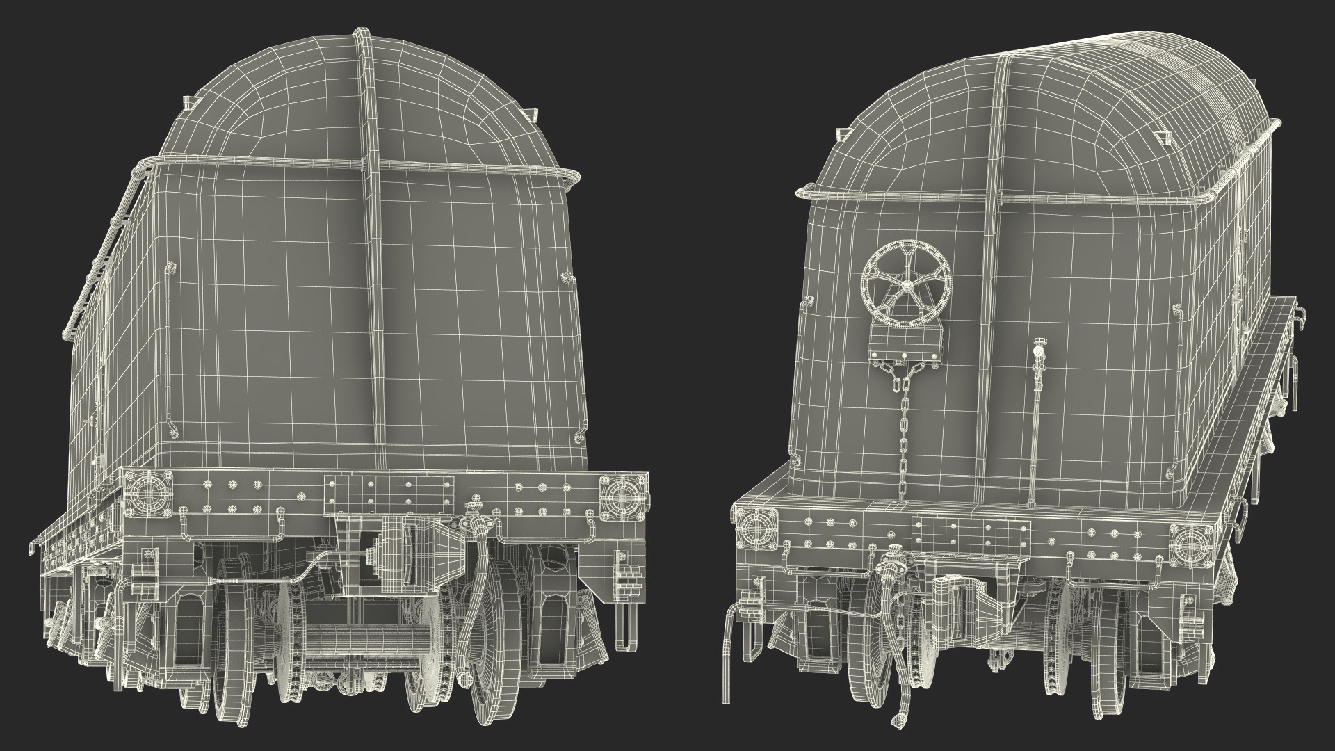 Milk Tank Railroad Car 3D