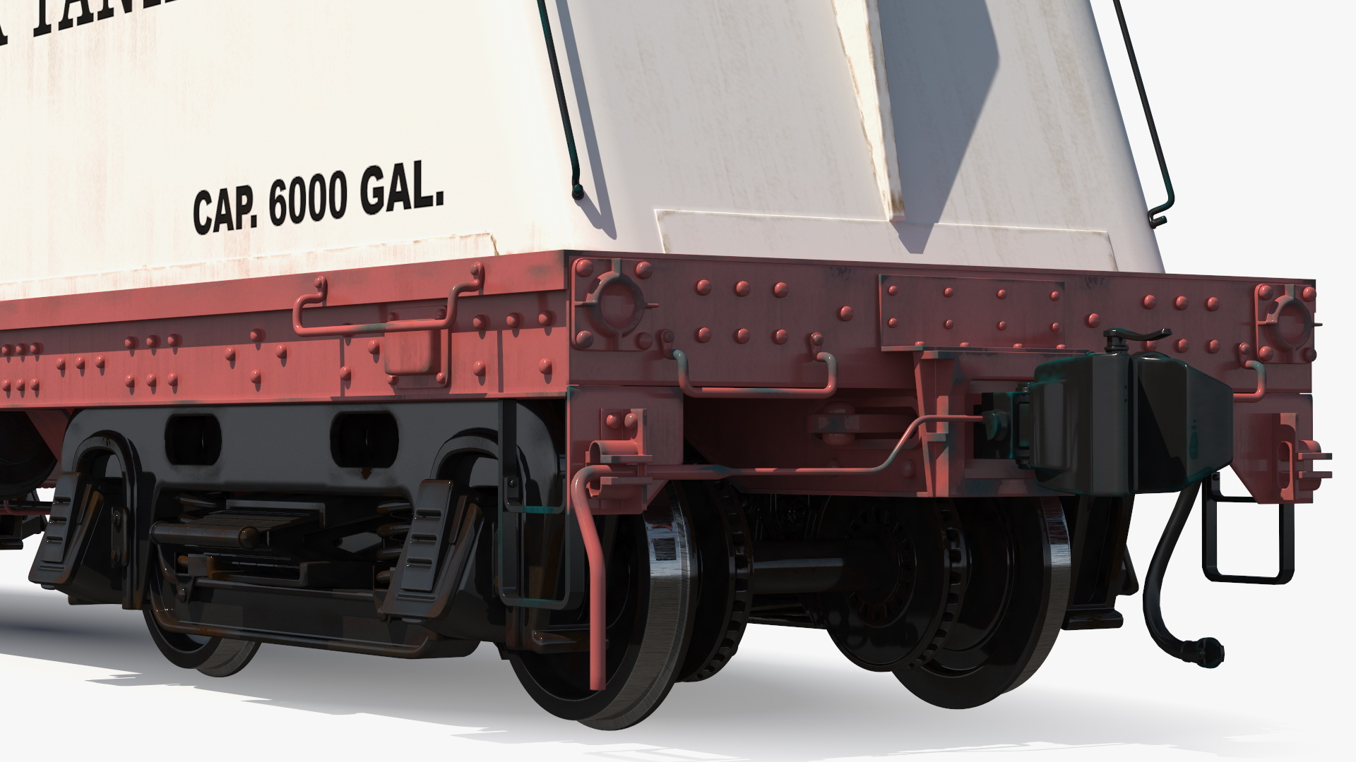 Milk Tank Railroad Car 3D