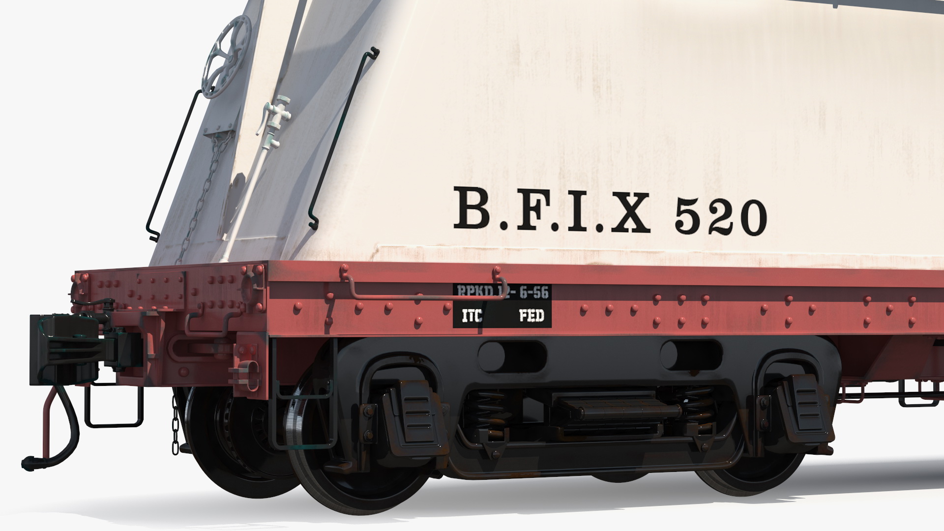 Milk Tank Railroad Car 3D