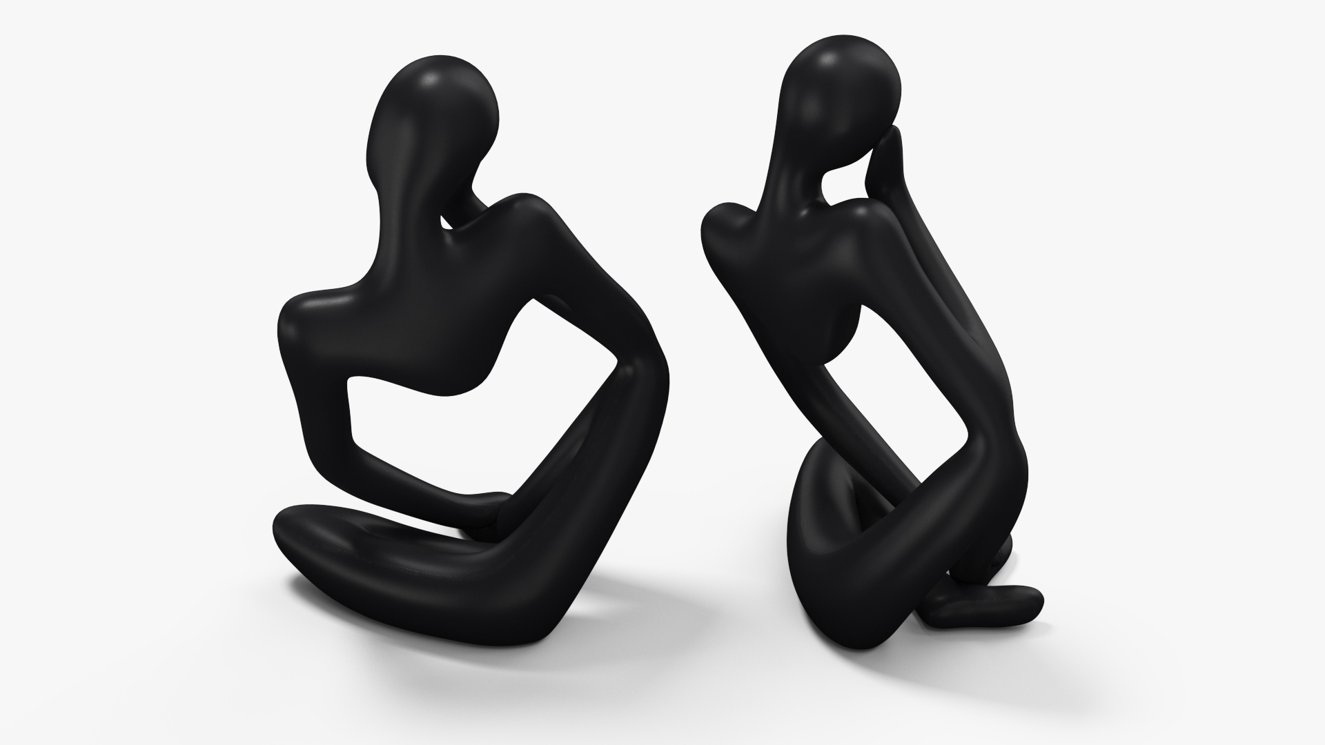 Abstract Human Figure Black 3D