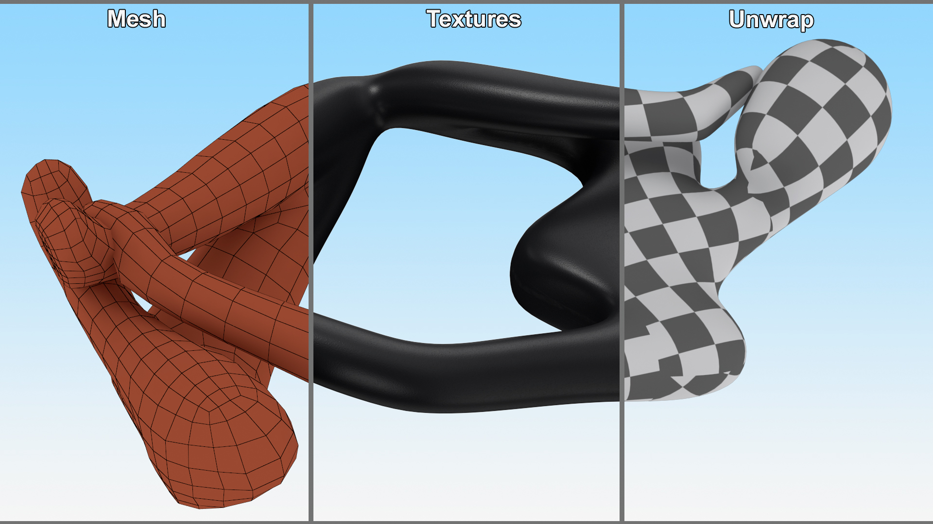 Abstract Human Figure Black 3D