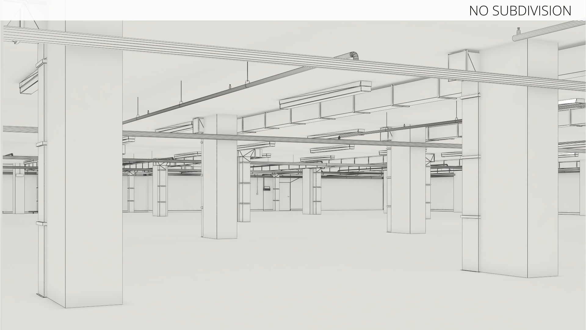 Underground Parking Garage Game Ready, view 10