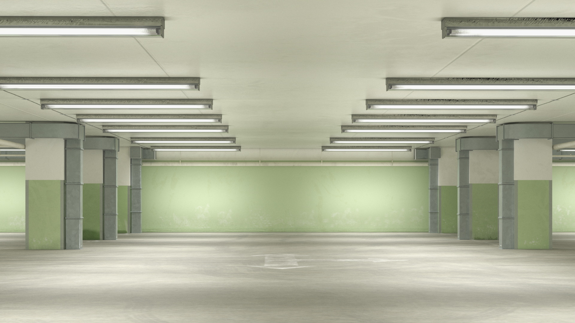 Underground Parking Garage Game Ready, view 3