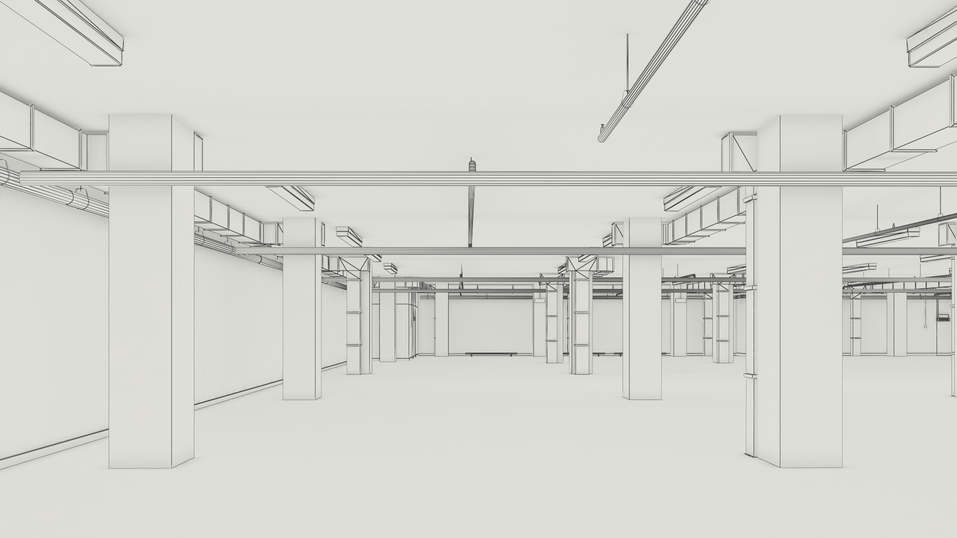 Underground Parking Garage Game Ready, view 11