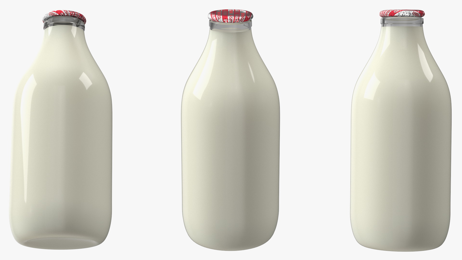 3D Semi-Skimmed Milk Bottles with Foil Top in Carrying Case