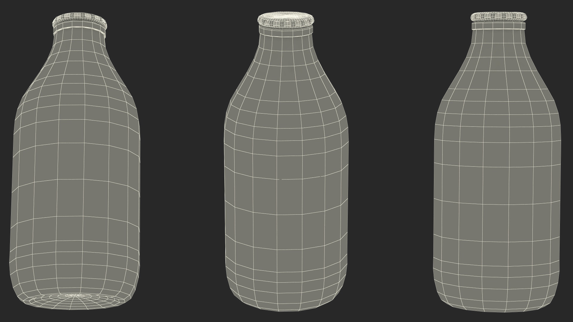 3D Semi-Skimmed Milk Bottles with Foil Top in Carrying Case
