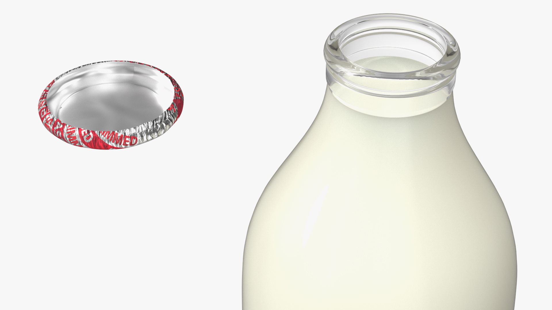 3D Semi-Skimmed Milk Bottles with Foil Top in Carrying Case