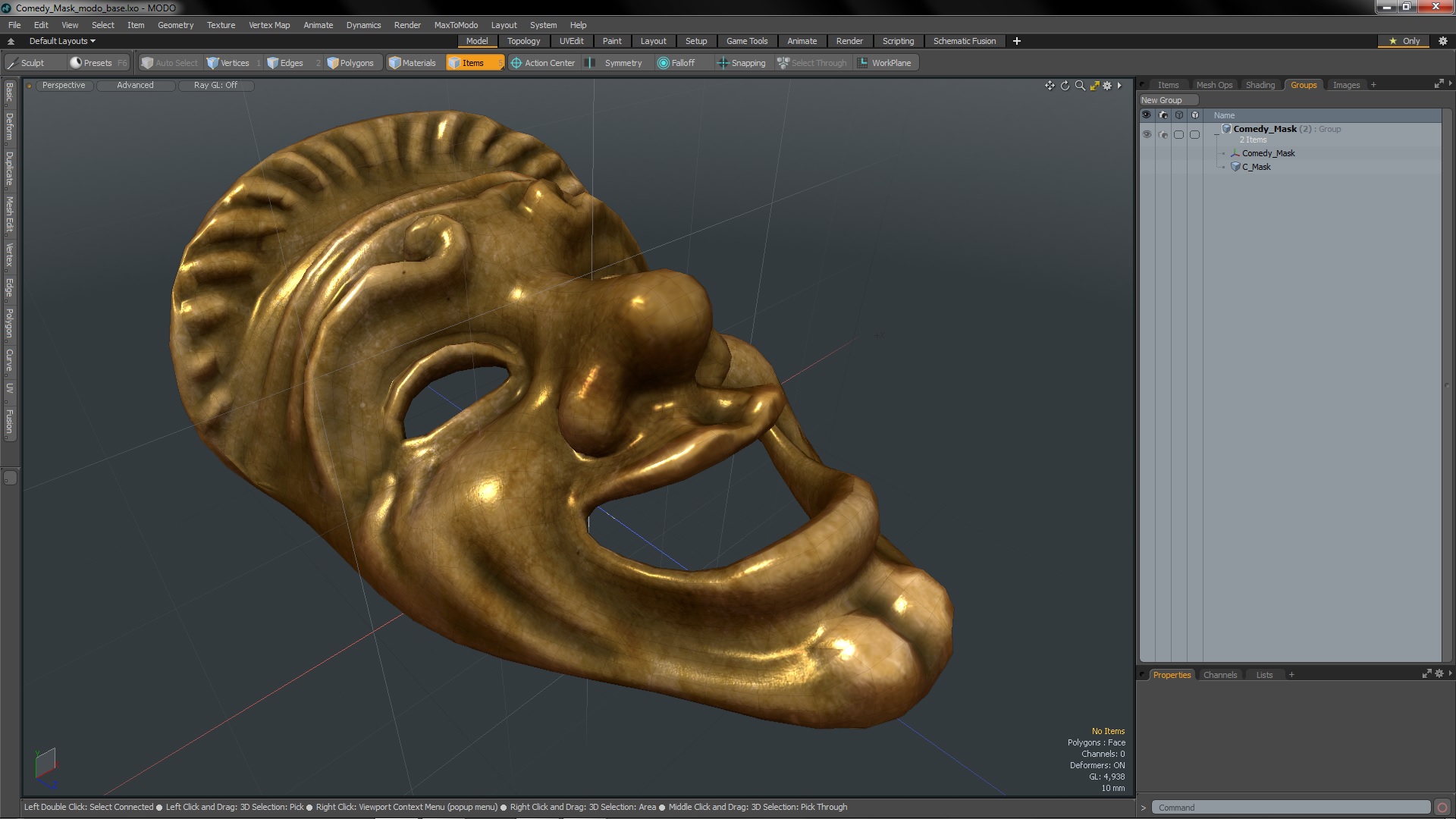 3D Comedy Mask