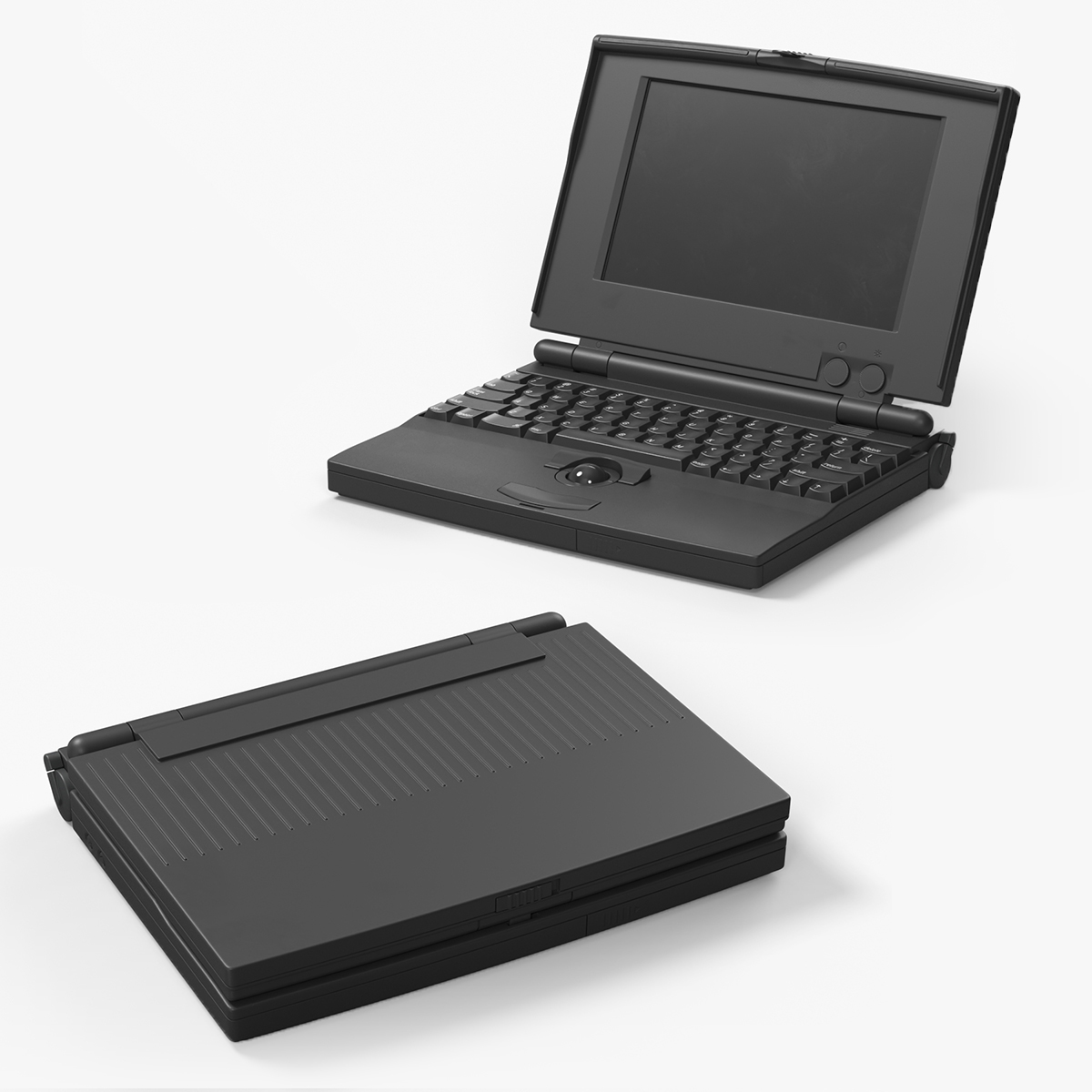 Vintage Portable Laptop Computer 3D model preview