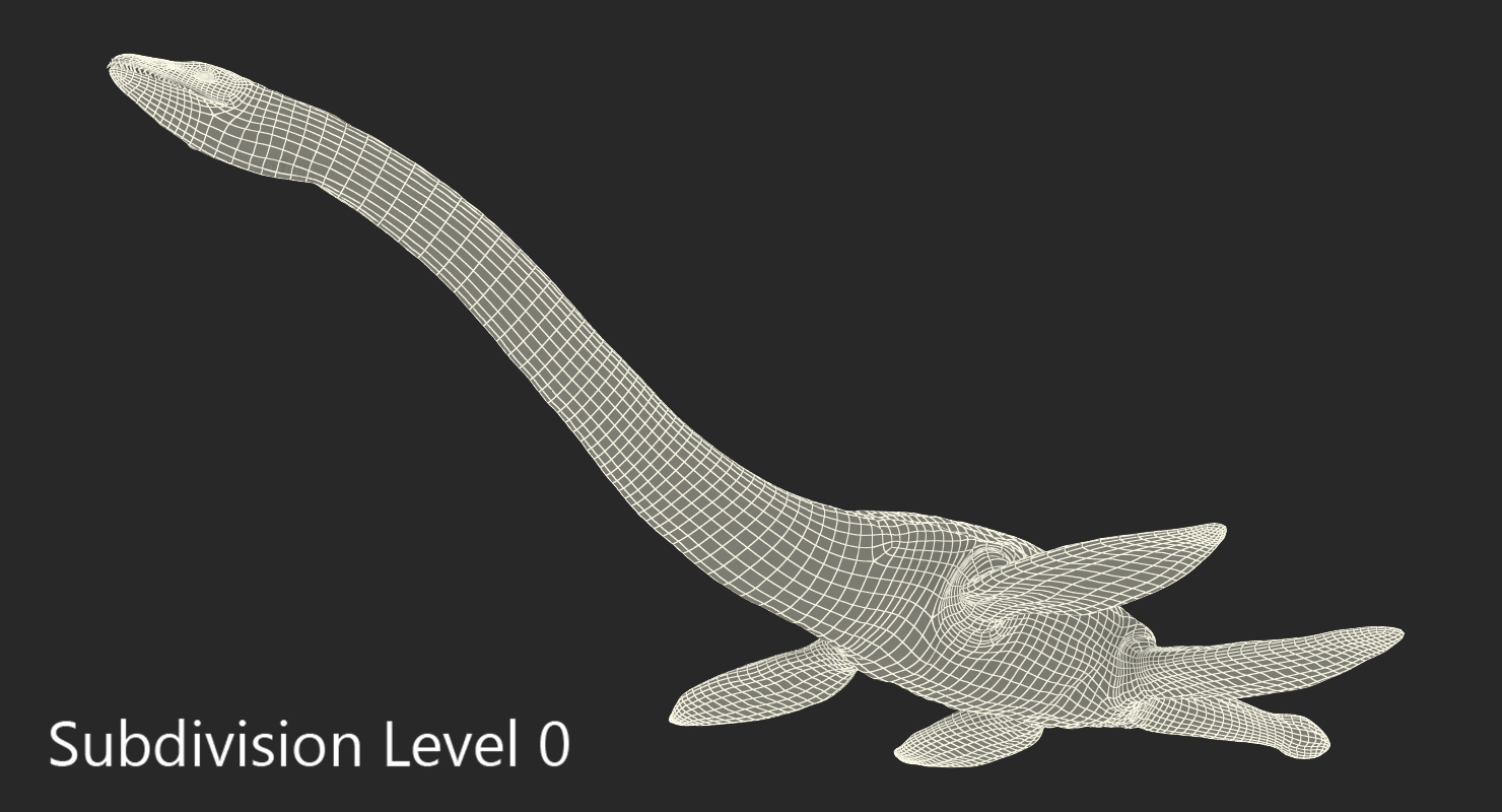 3D Plesiosauria Marine Reptile Dinosaur