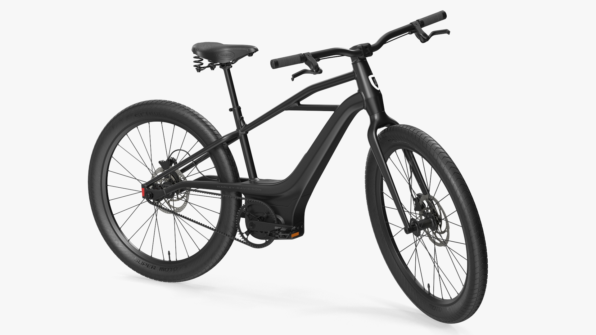 Electric Bike Harley Davidson Black Rigged 3D