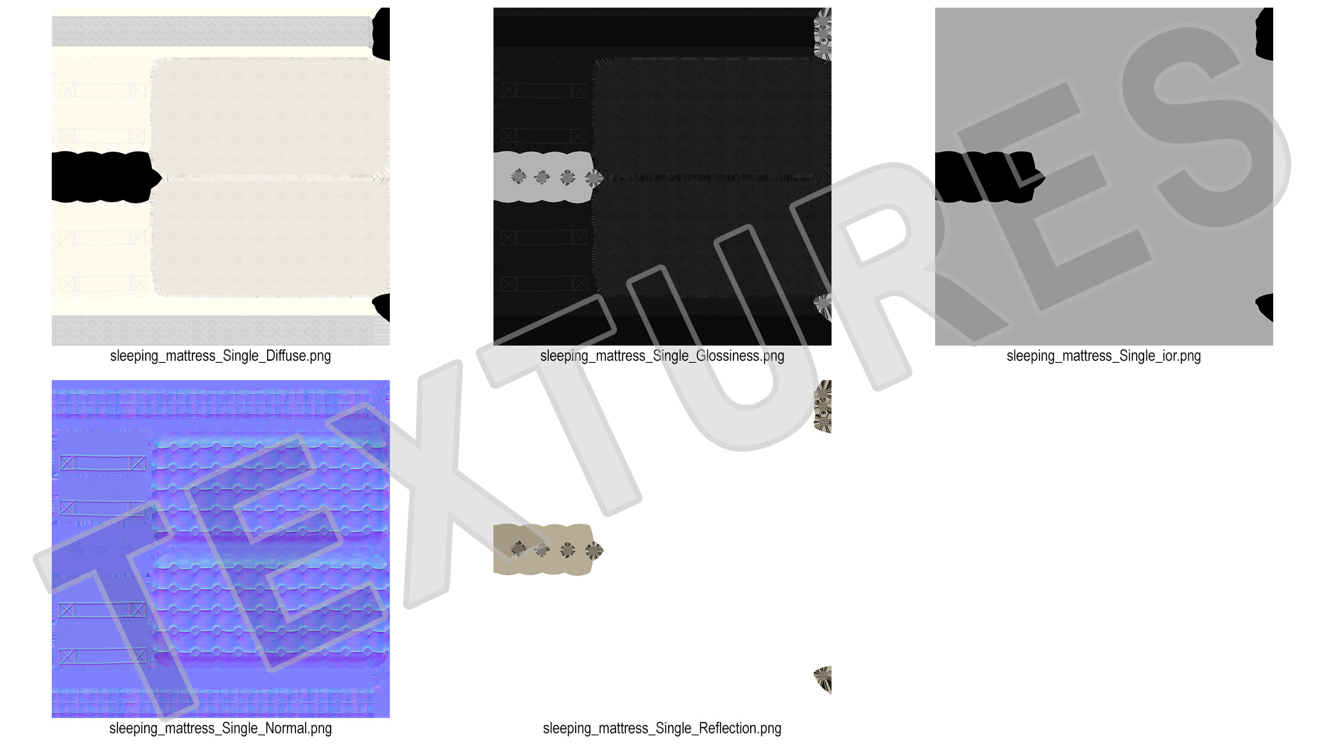 Single Size Sleeping Mattress 3D model