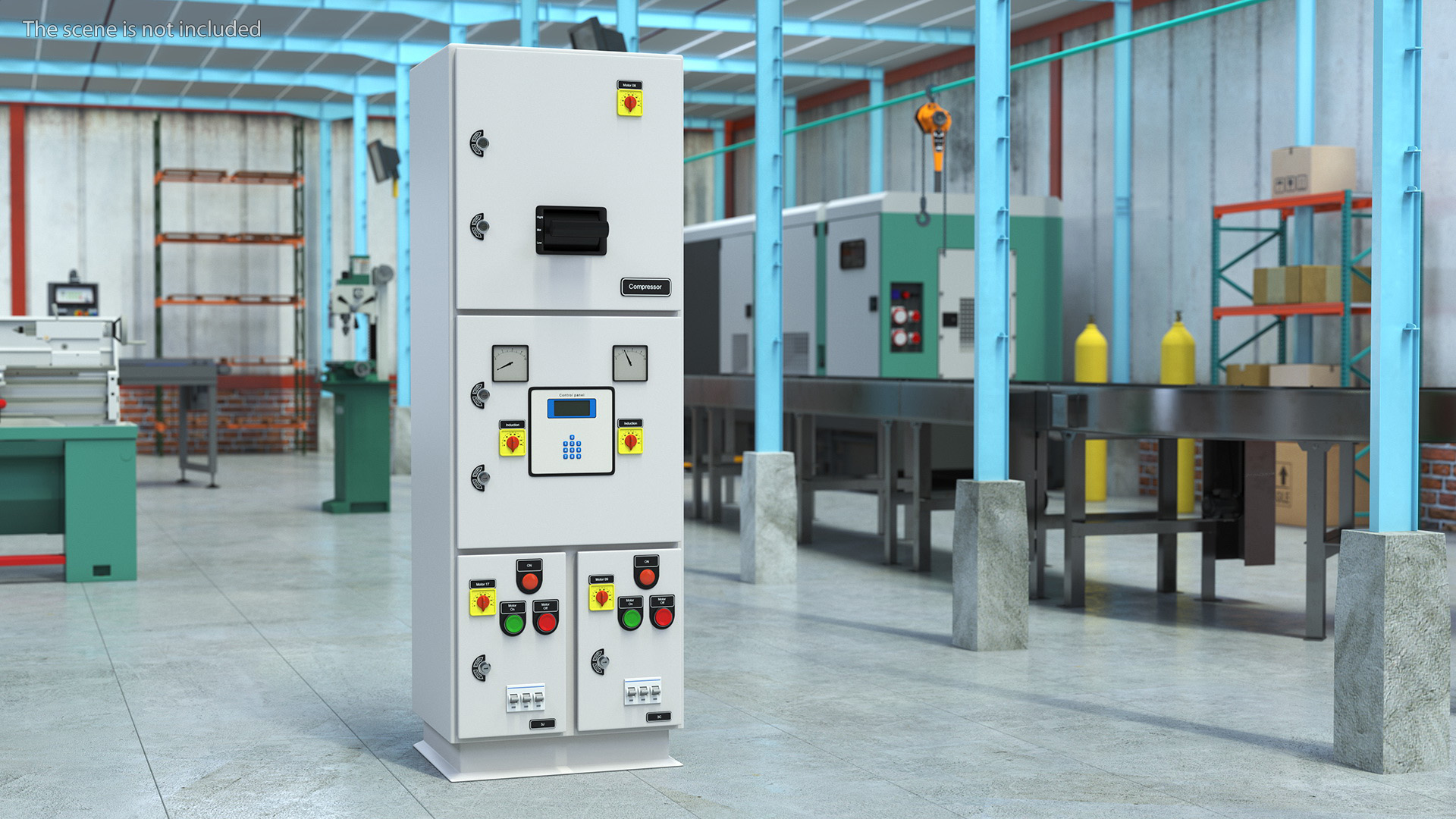 3D Standalone Industrial Electrical Control Panel