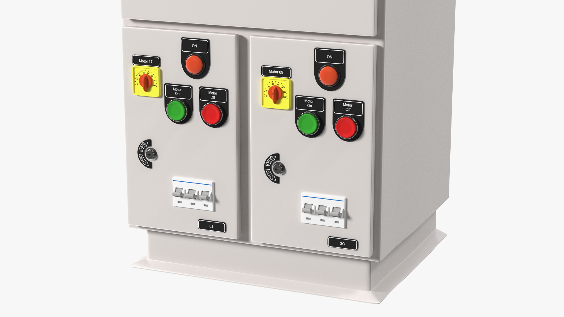 3D Standalone Industrial Electrical Control Panel
