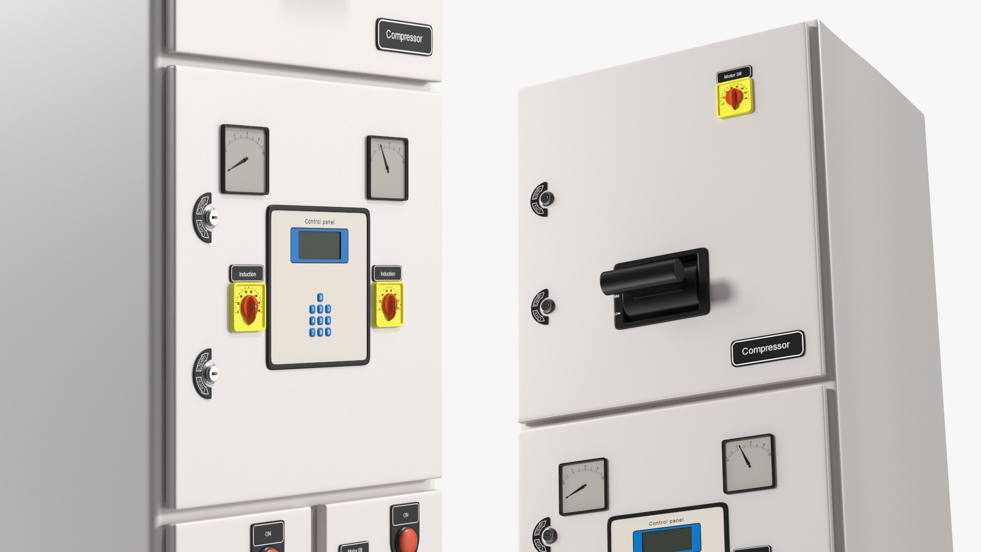 3D Standalone Industrial Electrical Control Panel