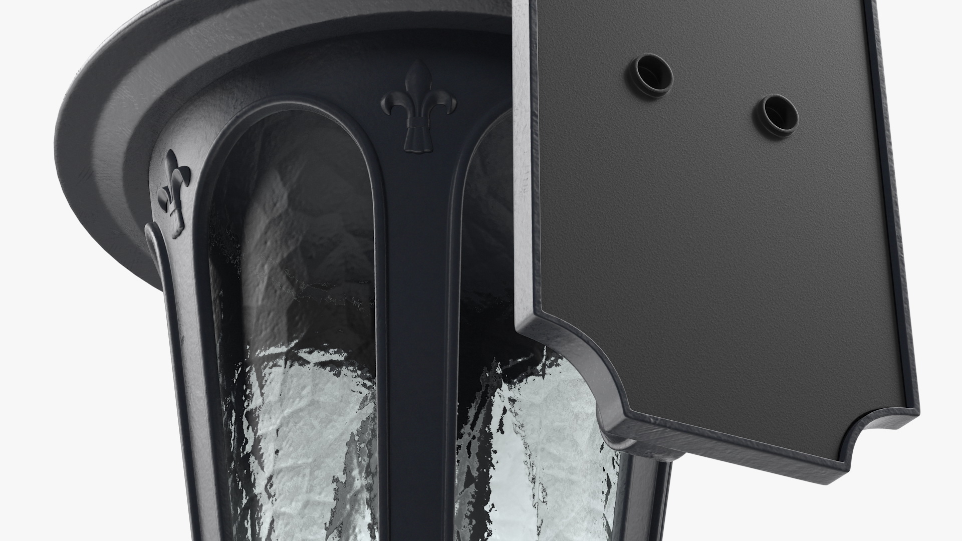 Black Vintage Outdoor Wall Lantern 3D model