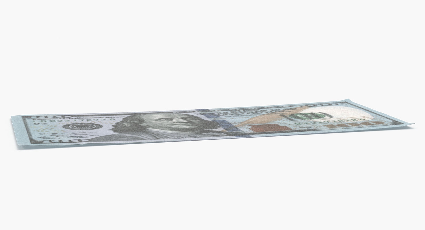 New 100 Dollar Bill 3D model