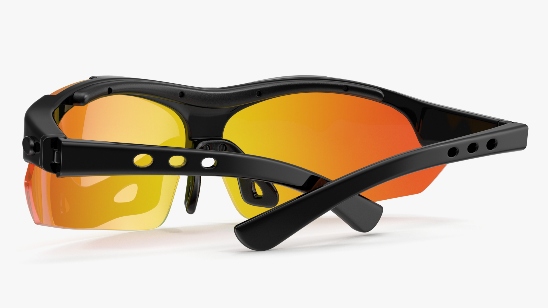 3D model Black Sport Eyeglass with Orange Glasses