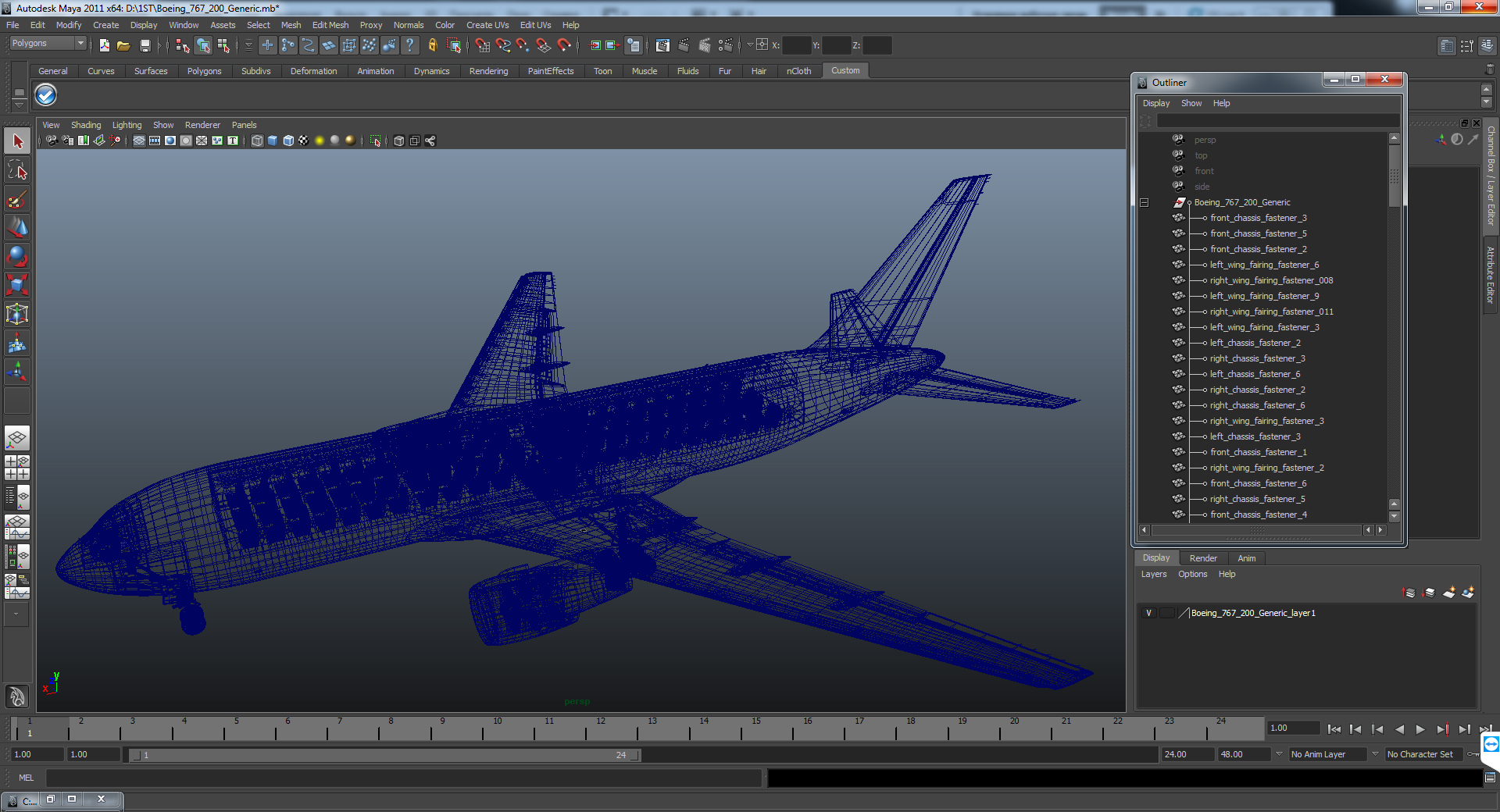 Boeing 767 200 Generic 3D