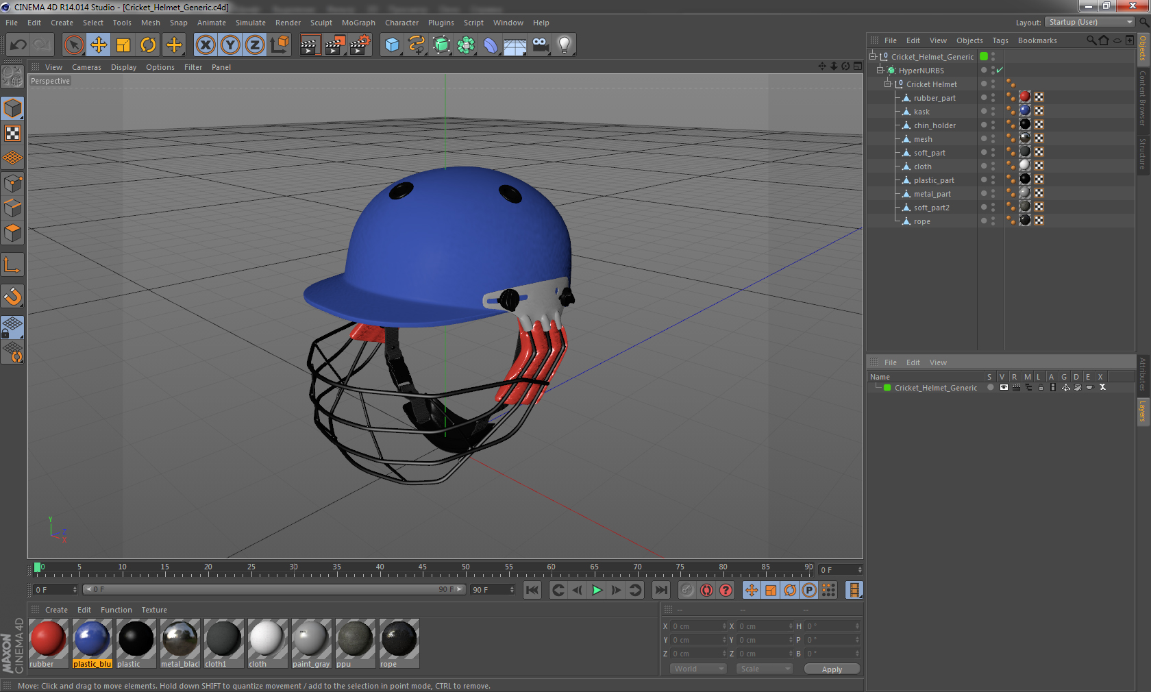 Cricket Helmet Generic 3D