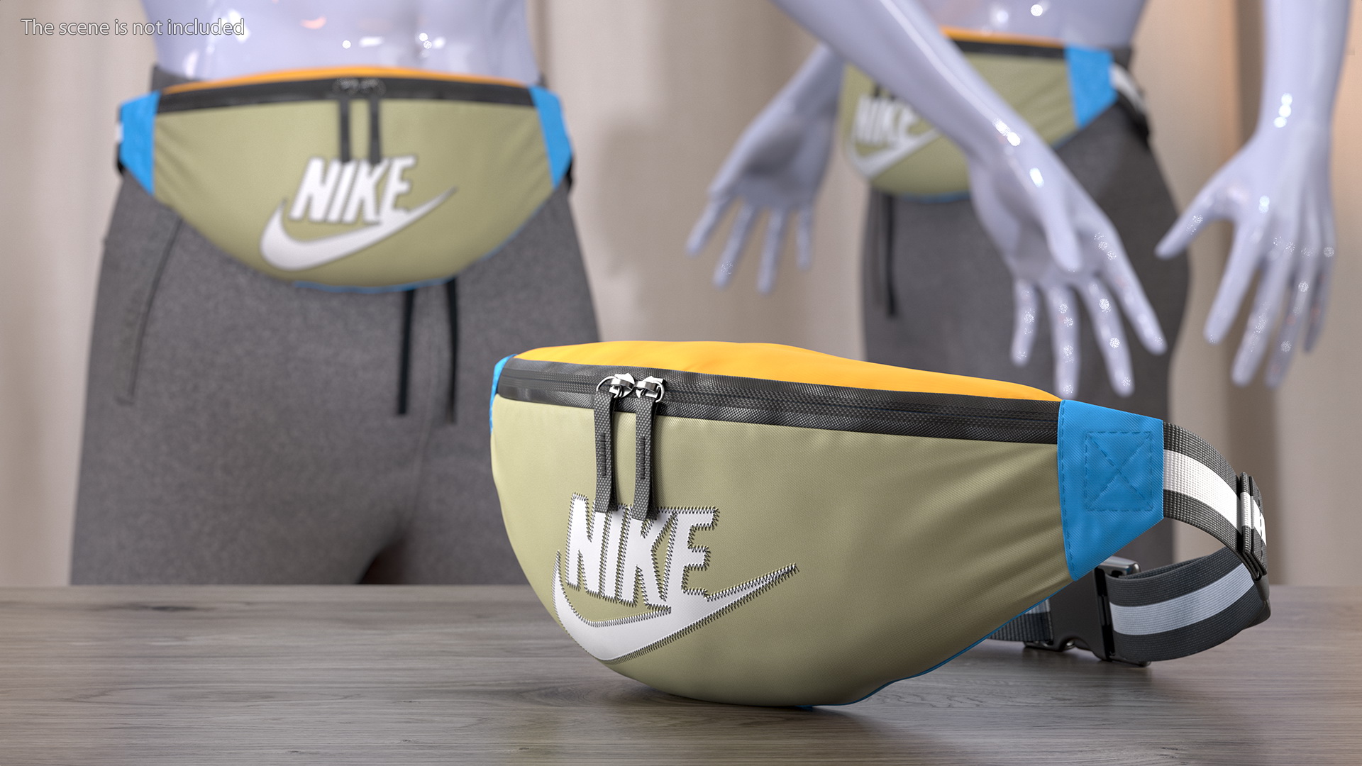 Nike Sportswear Heritage Hip Pack Jade Stone 3D model