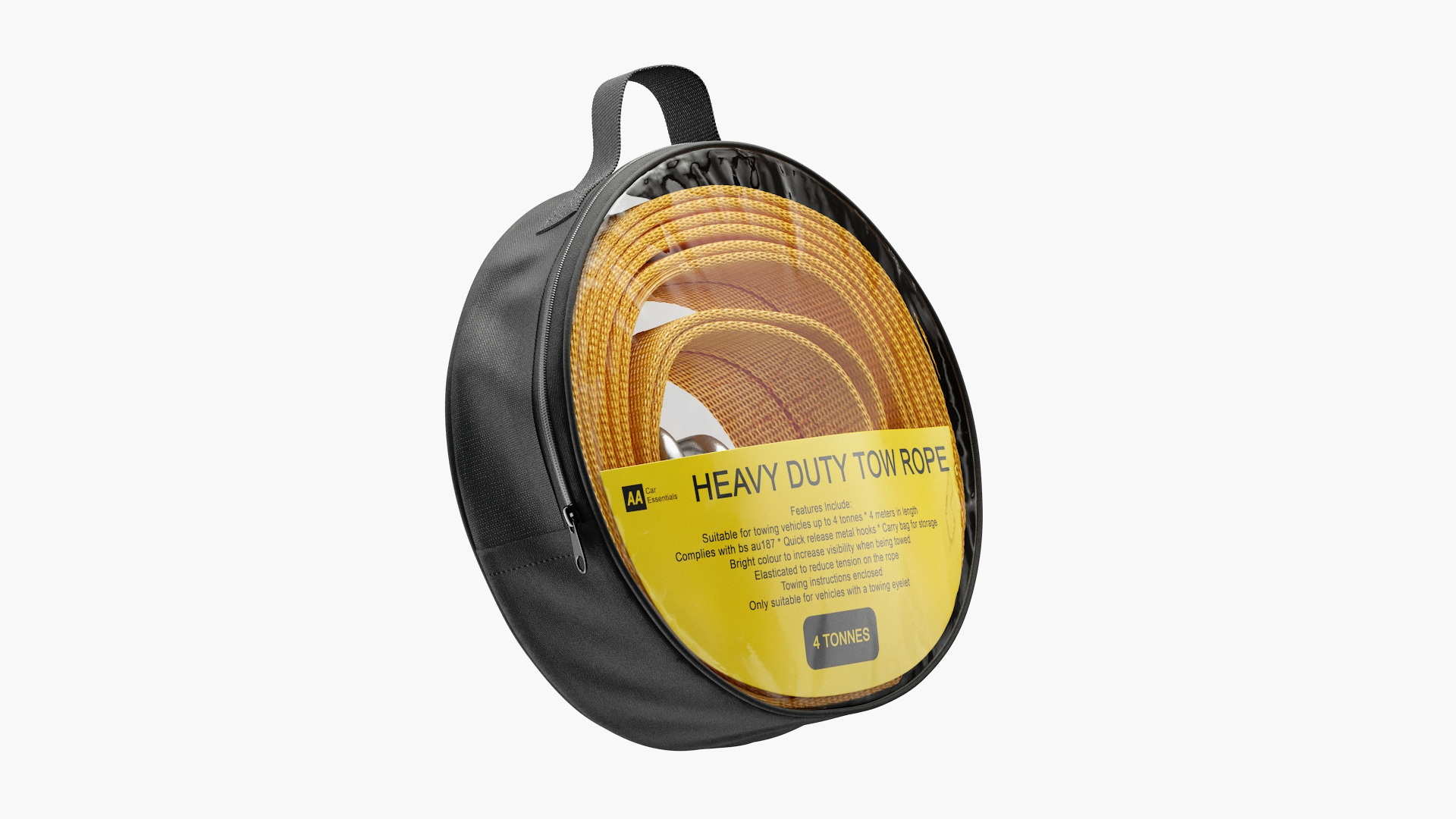3D Tow Rope AA Car Essentials Packed model