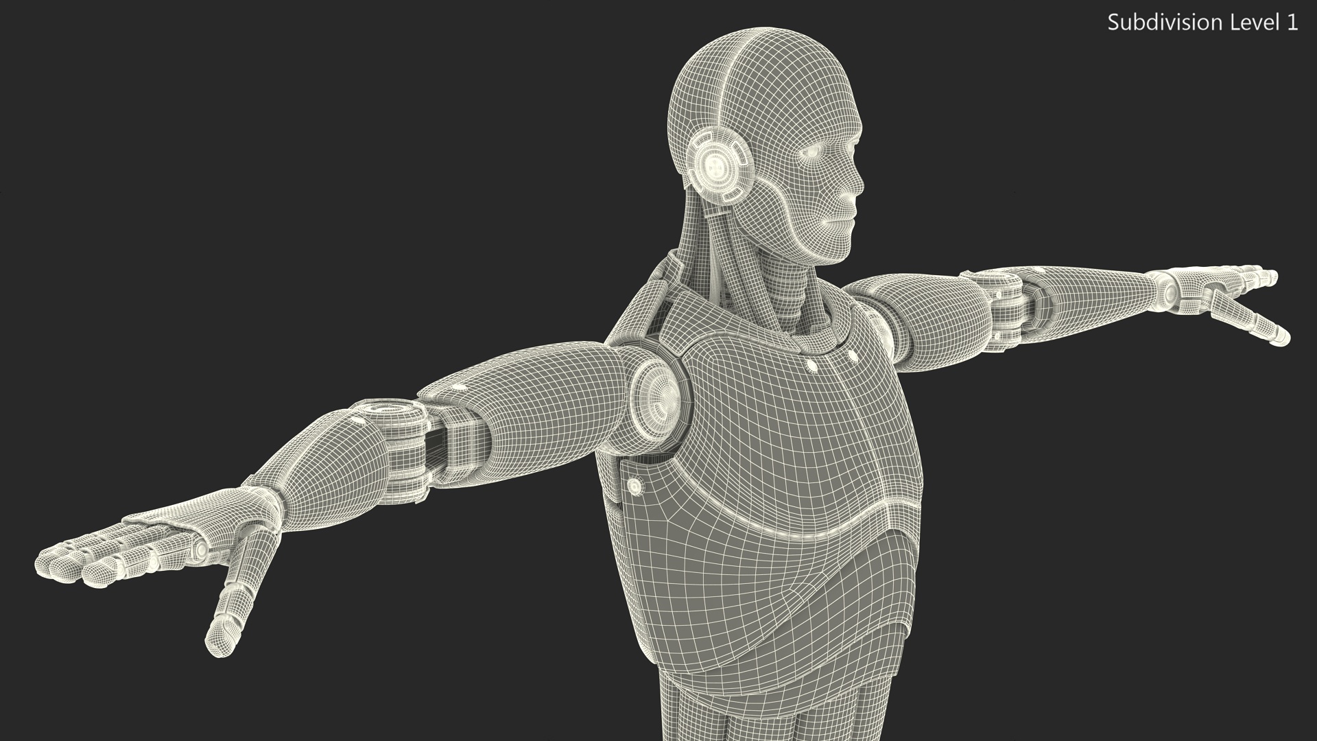 Male Cyborg Rigged for Cinema 4D 3D