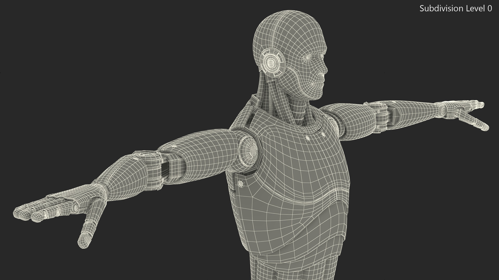 Male Cyborg Rigged for Cinema 4D 3D