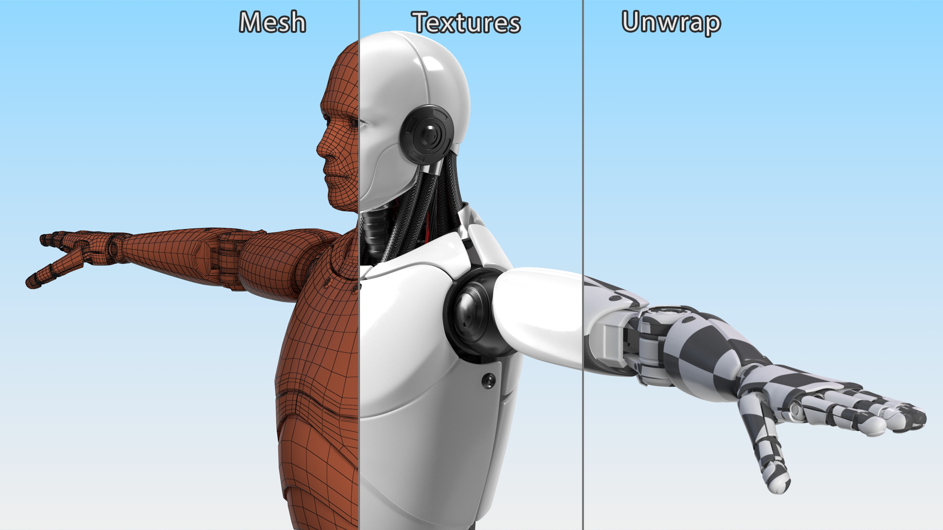 Male Cyborg Rigged for Cinema 4D 3D