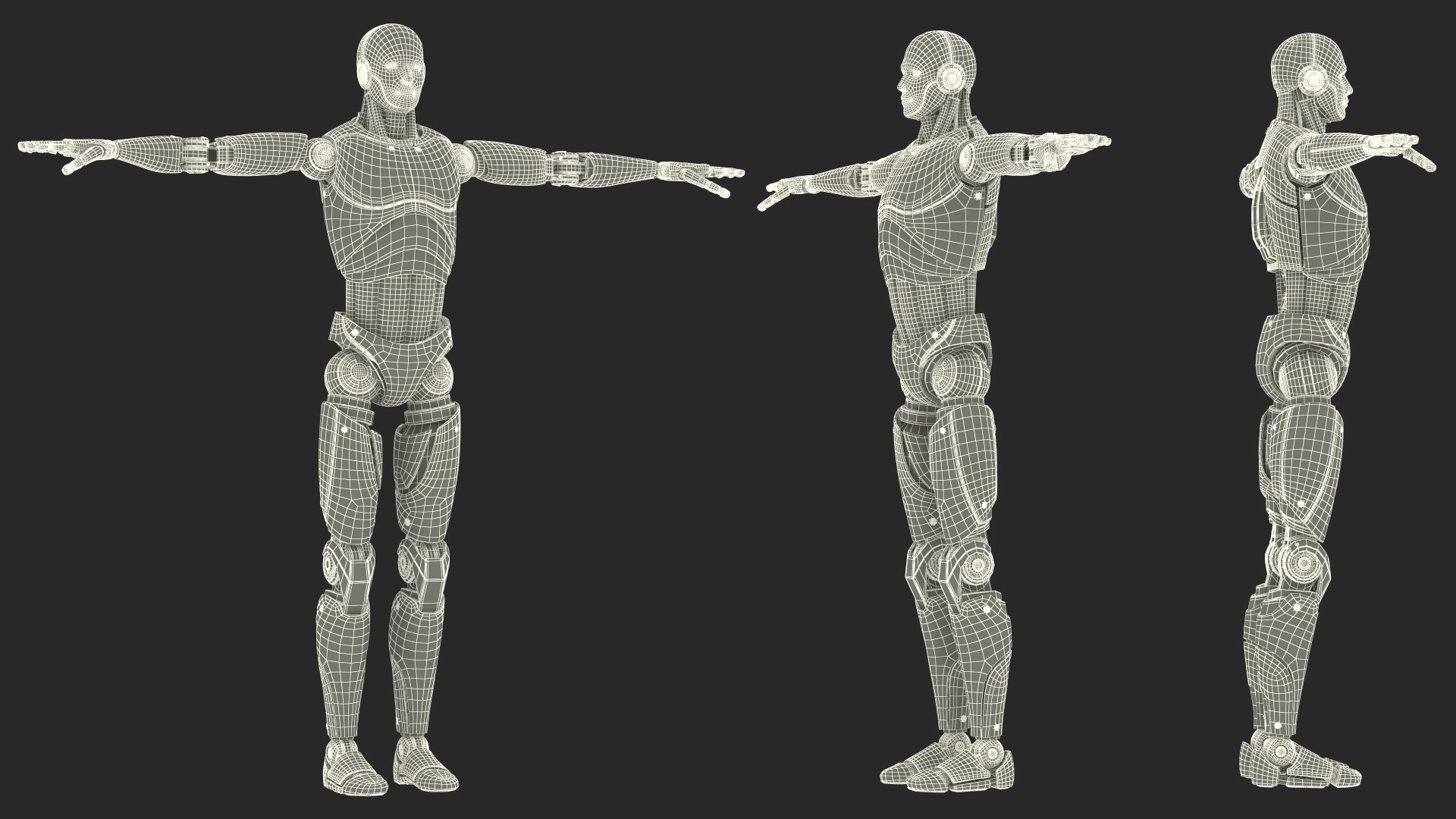 Male Cyborg Rigged for Cinema 4D 3D