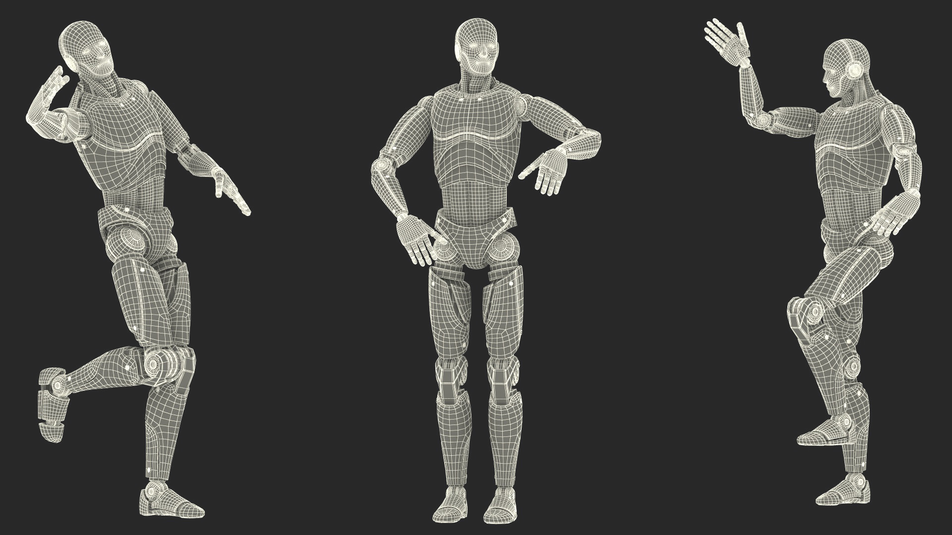 Male Cyborg Rigged for Cinema 4D 3D