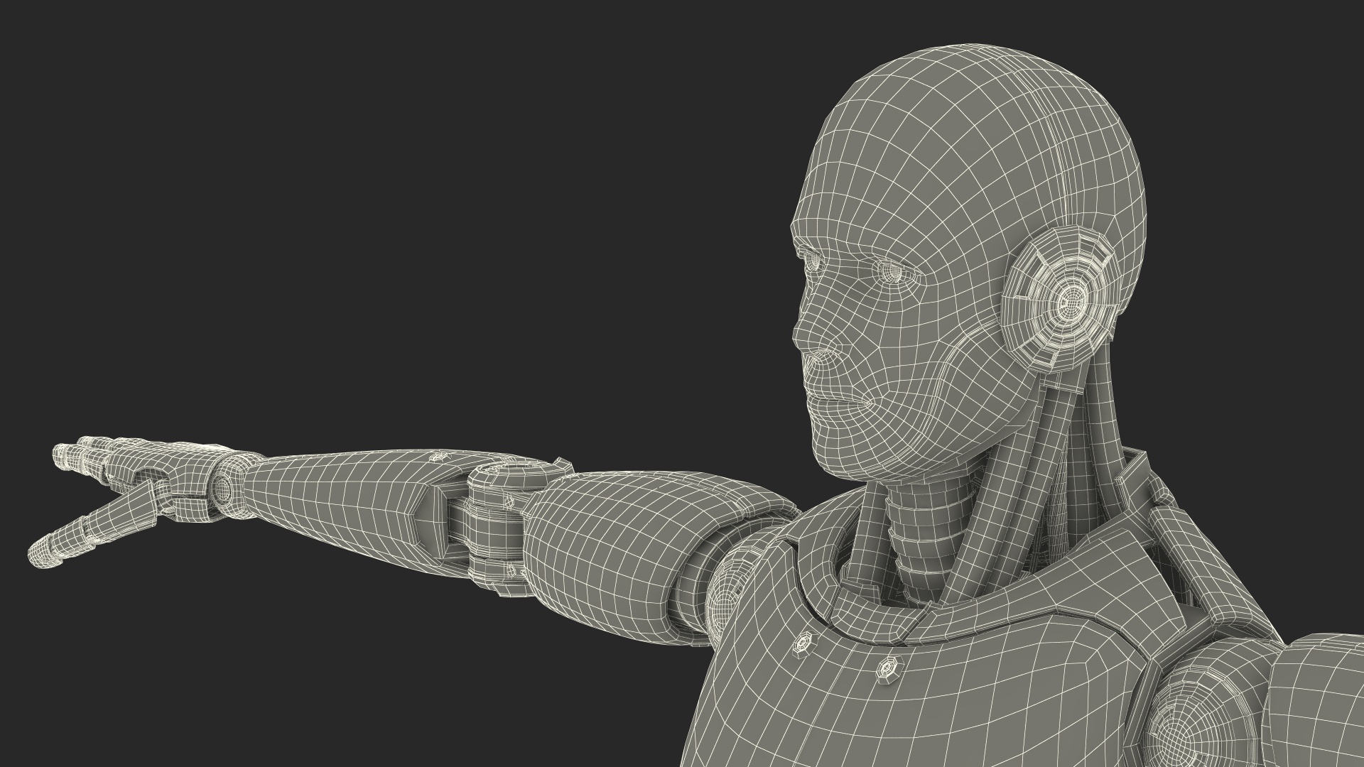 Male Cyborg Rigged for Cinema 4D 3D